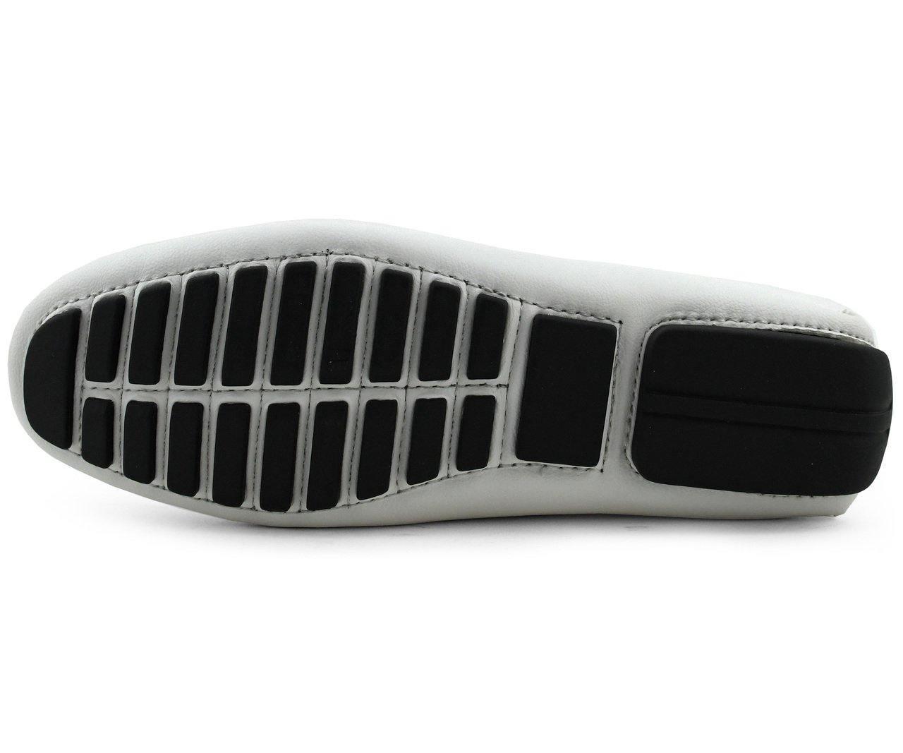 Men's White Casual Driving Moccasin Loafers - Comfortable Slip-On Shoes for Men | Perfect for Driving, Office & Weekend Outfits