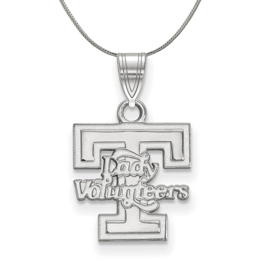 Tennessee Volunteers Sterling Silver Small Pendant Necklace with Black Bow - Perfect for Game Day, Graduation Gifts & School Spirit Jewelry