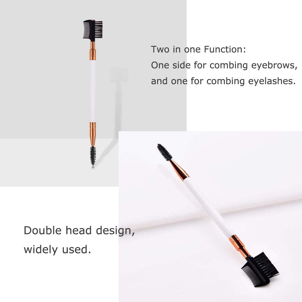 3 Pcs 2-in-1 Mascara & Eyebrow Brushes with Dual-Comb - Professional Makeup Tools for Eyelash Extension & Eyebrow Styling | Perfect for Travel, Salon & Home Beauty Routine