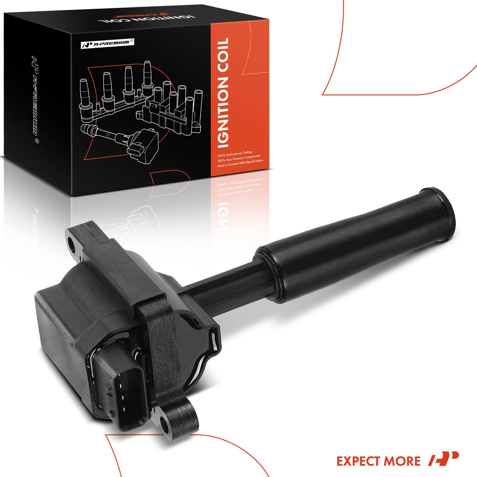 Premium Ignition Coil Pack Compatible with Jaguar XJ8 XJR XK8 XKR Vanden Plas 1999-2003 Models - 4.0L V8 Engine (4-Pin Connector) UF-415 Replacement Part - Perfect for Smooth Engine Performance & DIY Auto Repairs