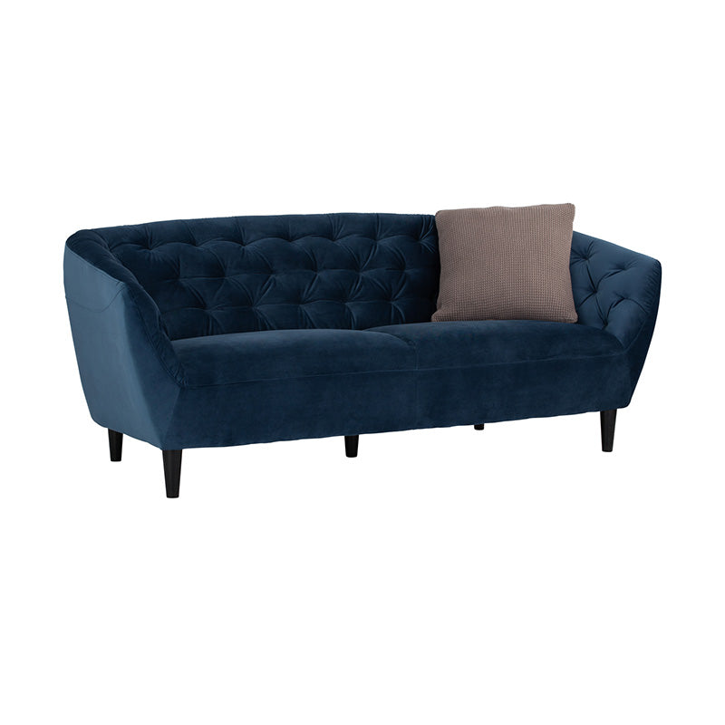 HUAYRA 3-Seater Sofa - Modern Blue Fabric Couch for Living Room, Lounge & Office | Comfortable Sectional Sofa for Home Decor