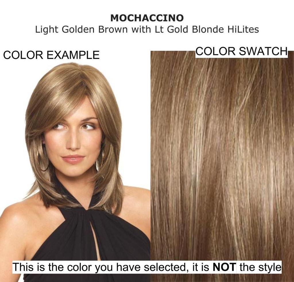 Stevie Wig by Amore with Christy's Wigs Q&A Booklet, Travel Size Wig Shampoo, Wig Cap & Wide Tooth Comb - 5 Piece Bundle in Mochaccino | Perfect for Cosplay, Costume Parties & Everyday Wear