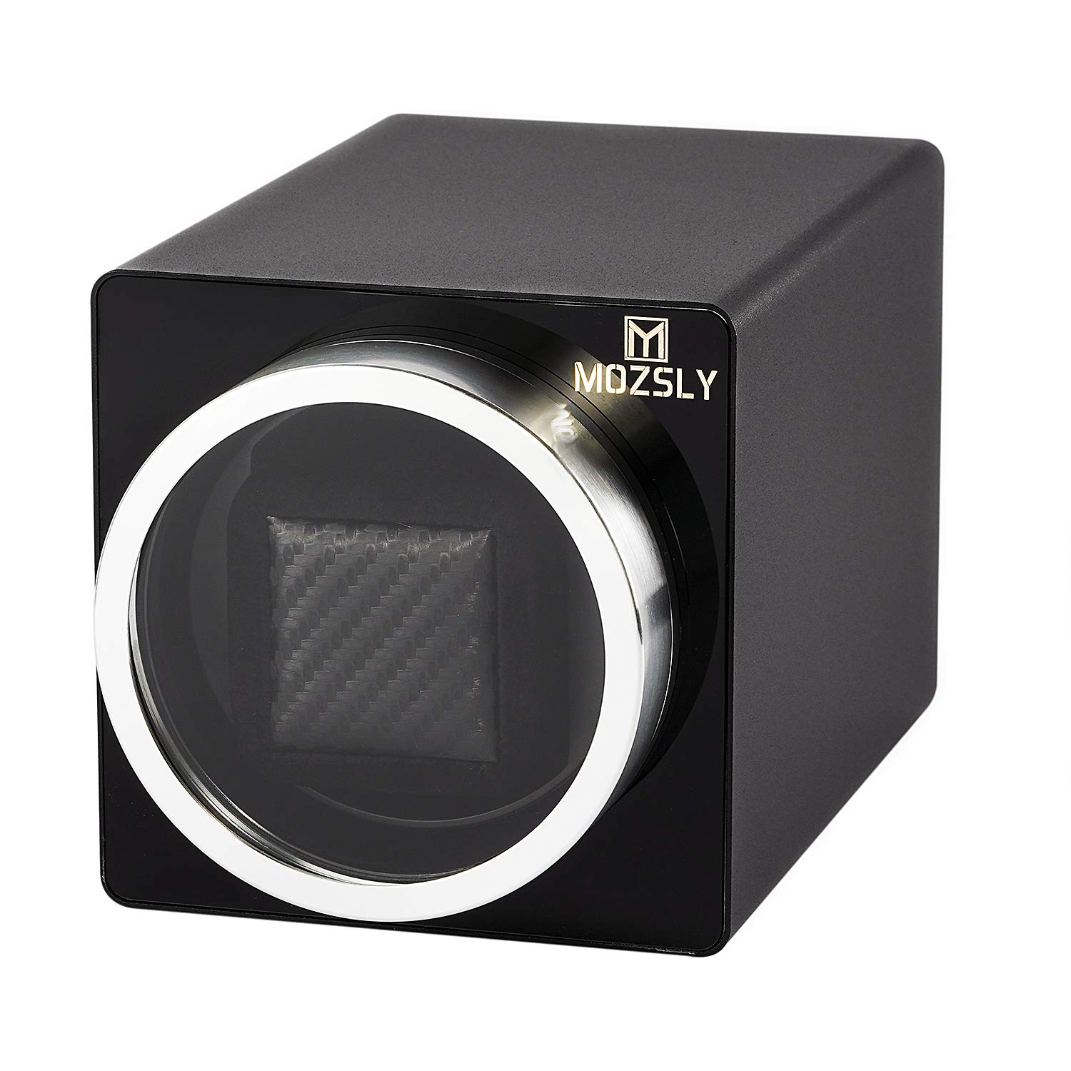 MOZSLY Single Watch Winder for Automatic Watches - 12 Rotation Modes, Ultra Quiet Motor, Durable Metal Case - Perfect for Watch Collectors & Luxury Timepiece Storage at Home/Office