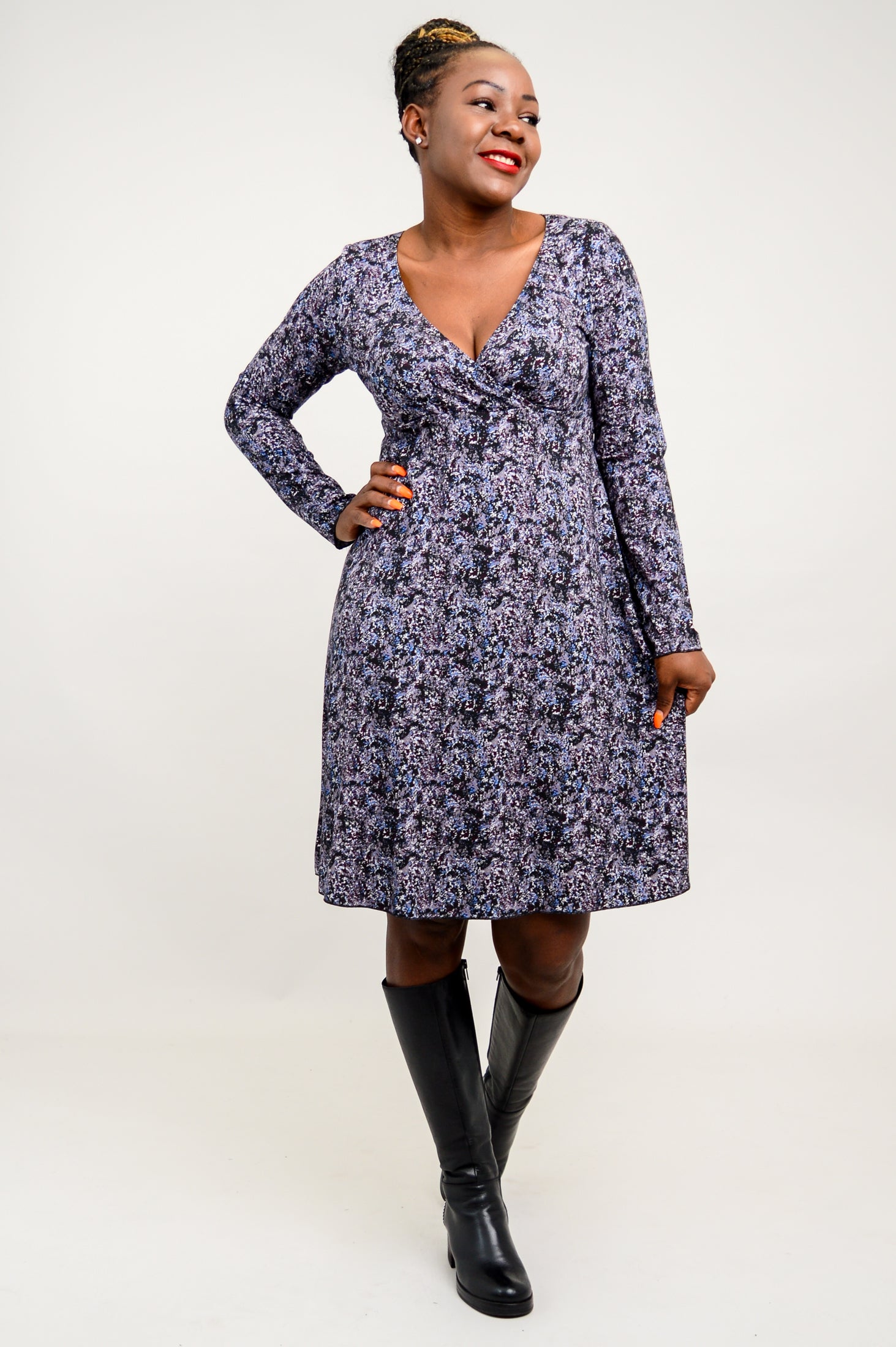 Denver Dress in Blue Space - Eco-Friendly Bamboo Fabric - Perfect for Casual Outings & Summer Vacations
