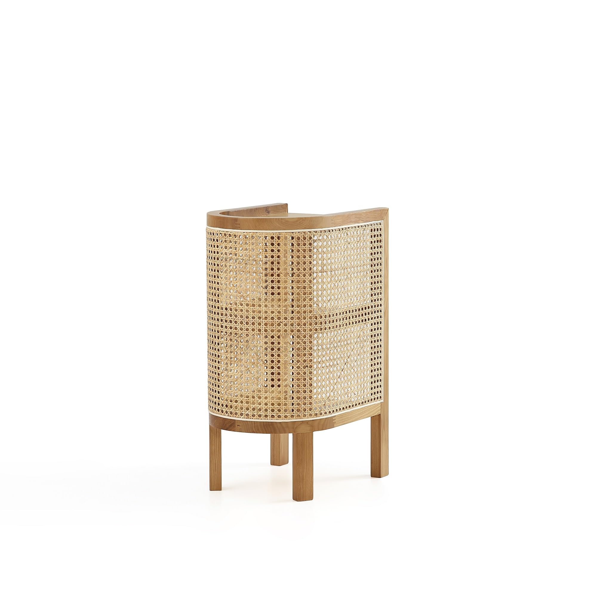 Versailles Rattan Bedside Table - Natural Cane End Table with 2 Shelves for Living Room, Bedroom, Study & Home Office Storage - Set of 2 Accent Tables for Cozy Home Decor & Small Space Organization