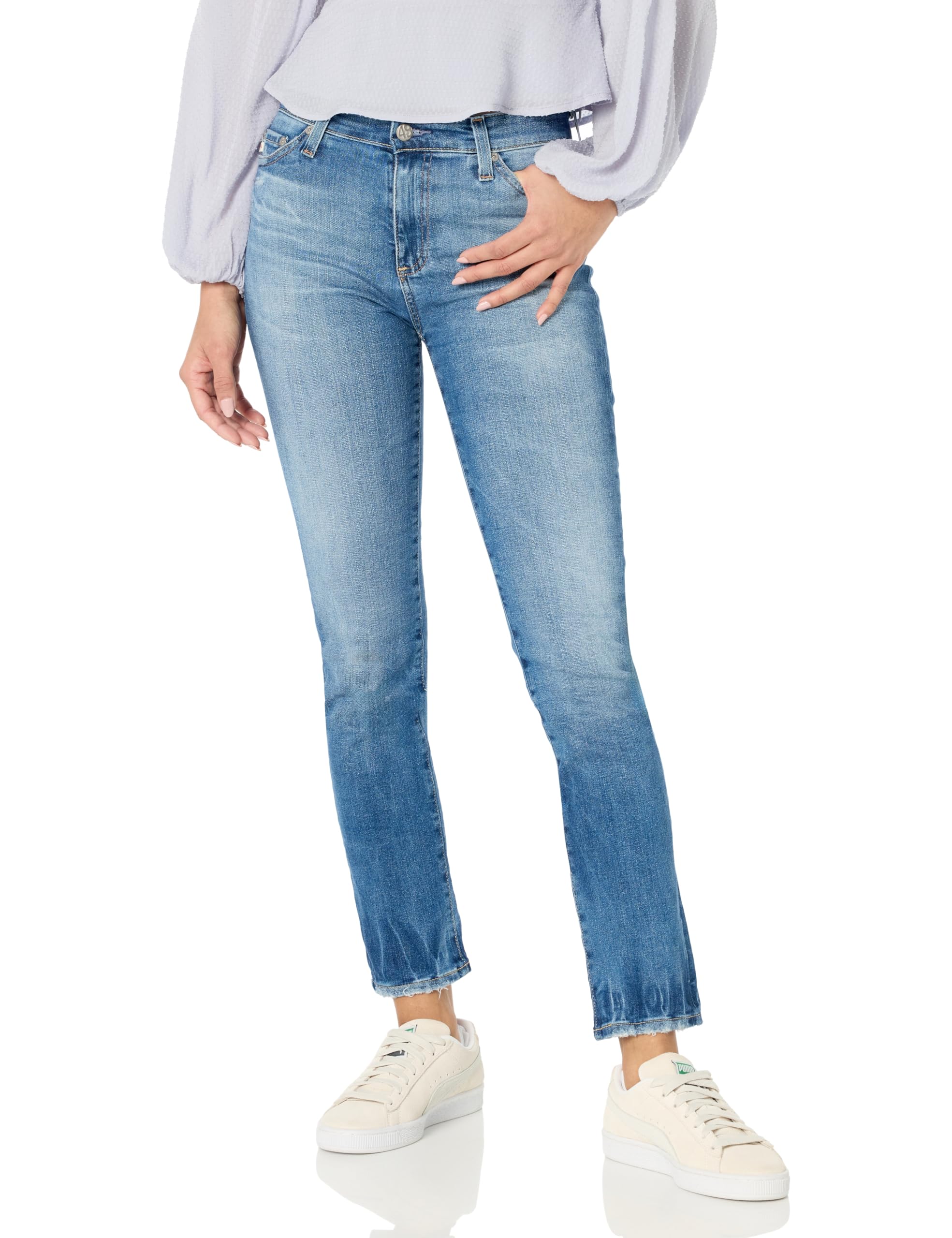 AG Adriano Goldschmied Women's Mari High Rise Skinny Jeans - Stretch Denim for Comfort & Style | Perfect for Casual Wear, Office & Night Out