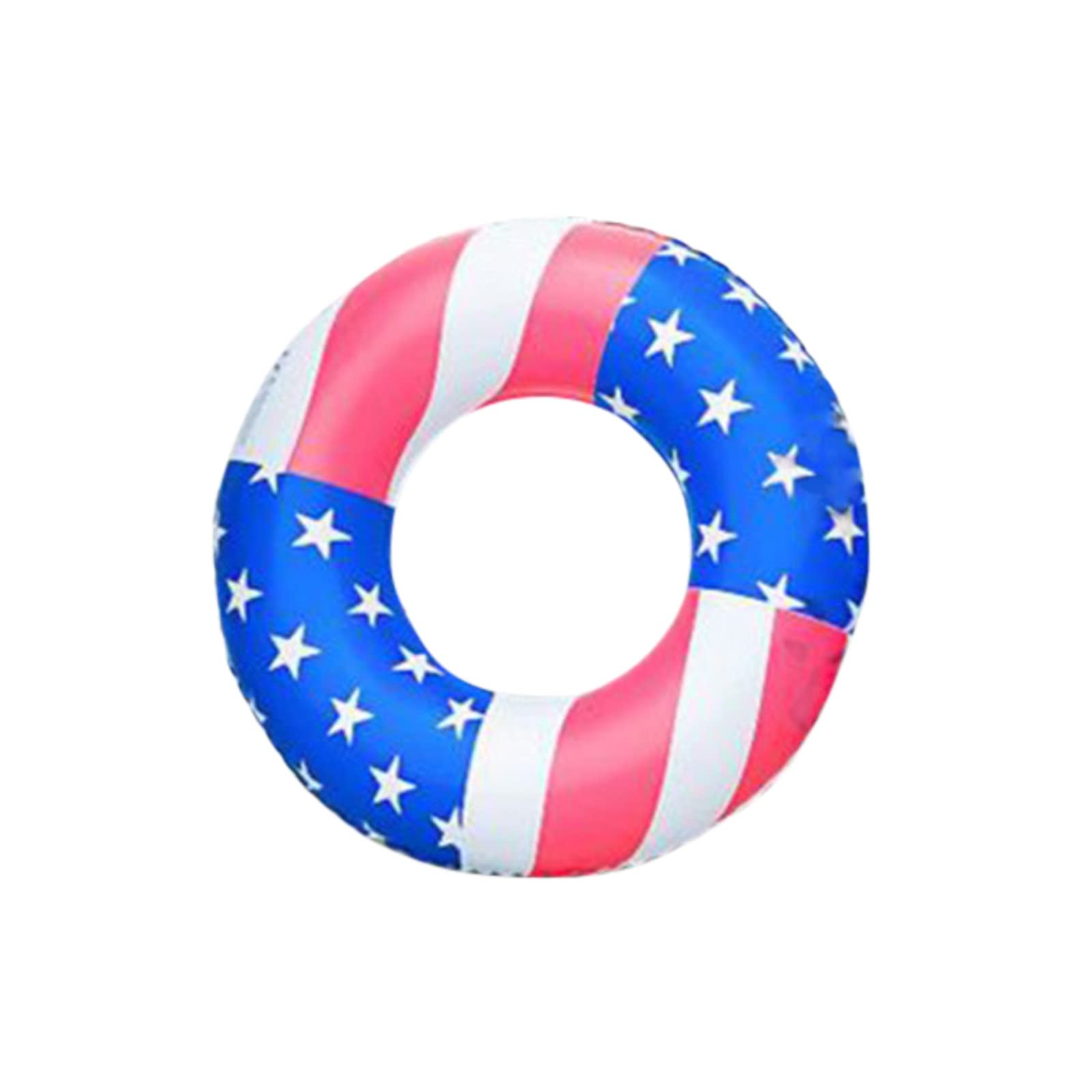 USA Flag Inflatable Swimming Ring - Patriotic Pool Float with Handle for Adults & Kids | Perfect for July 4th, Beach, Lake & Pool Parties | Durable Water Floaties for Summer Fun & Holiday Celebrations