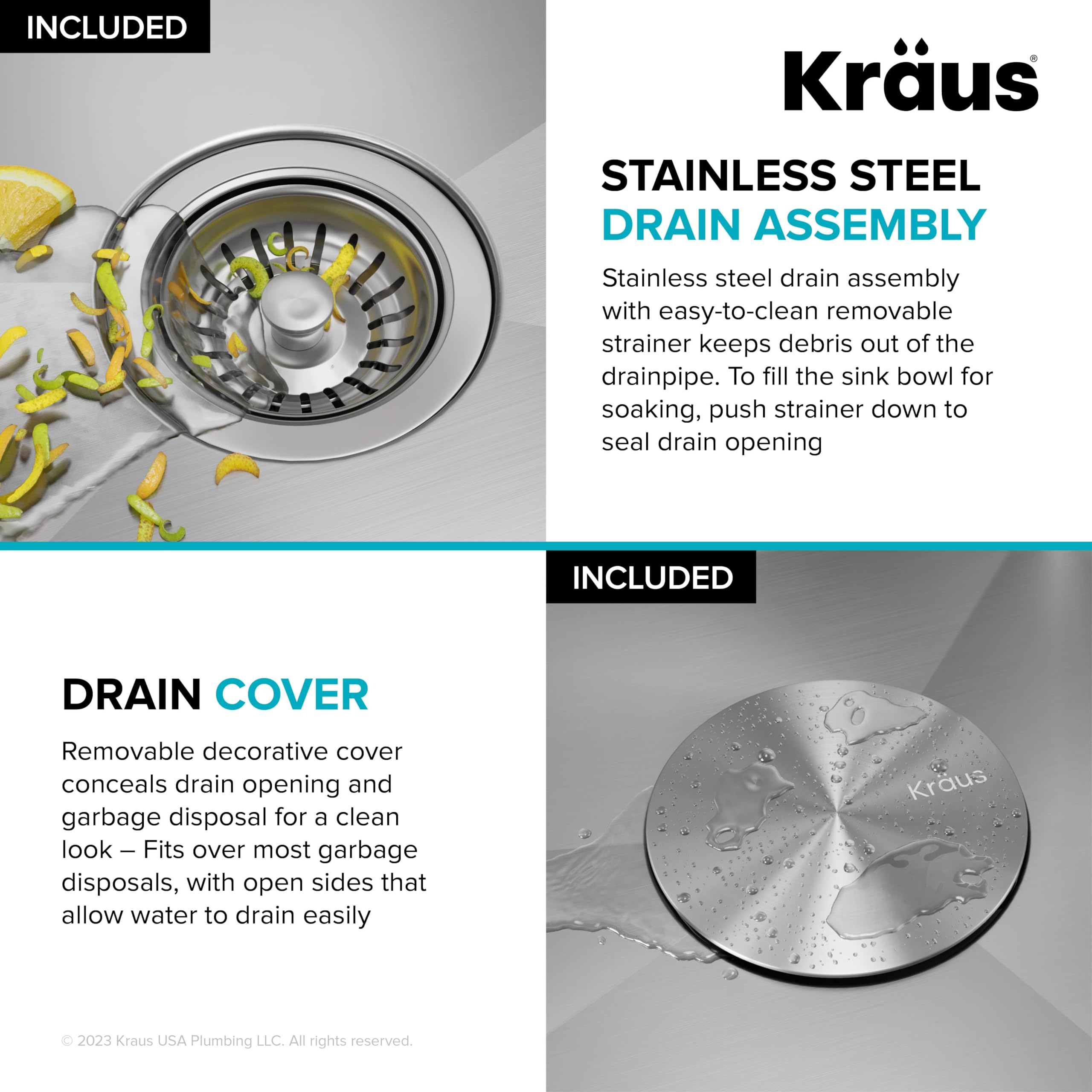 KRAUS Kore 15-Inch Drop-In/Top Mount Stainless Steel Kitchen Sink - 16 Gauge Single Bowl Bar Prep Sink with Accessories (Model KWT311-15) - Perfect for Small Kitchens, Bars & Food Prep Stations