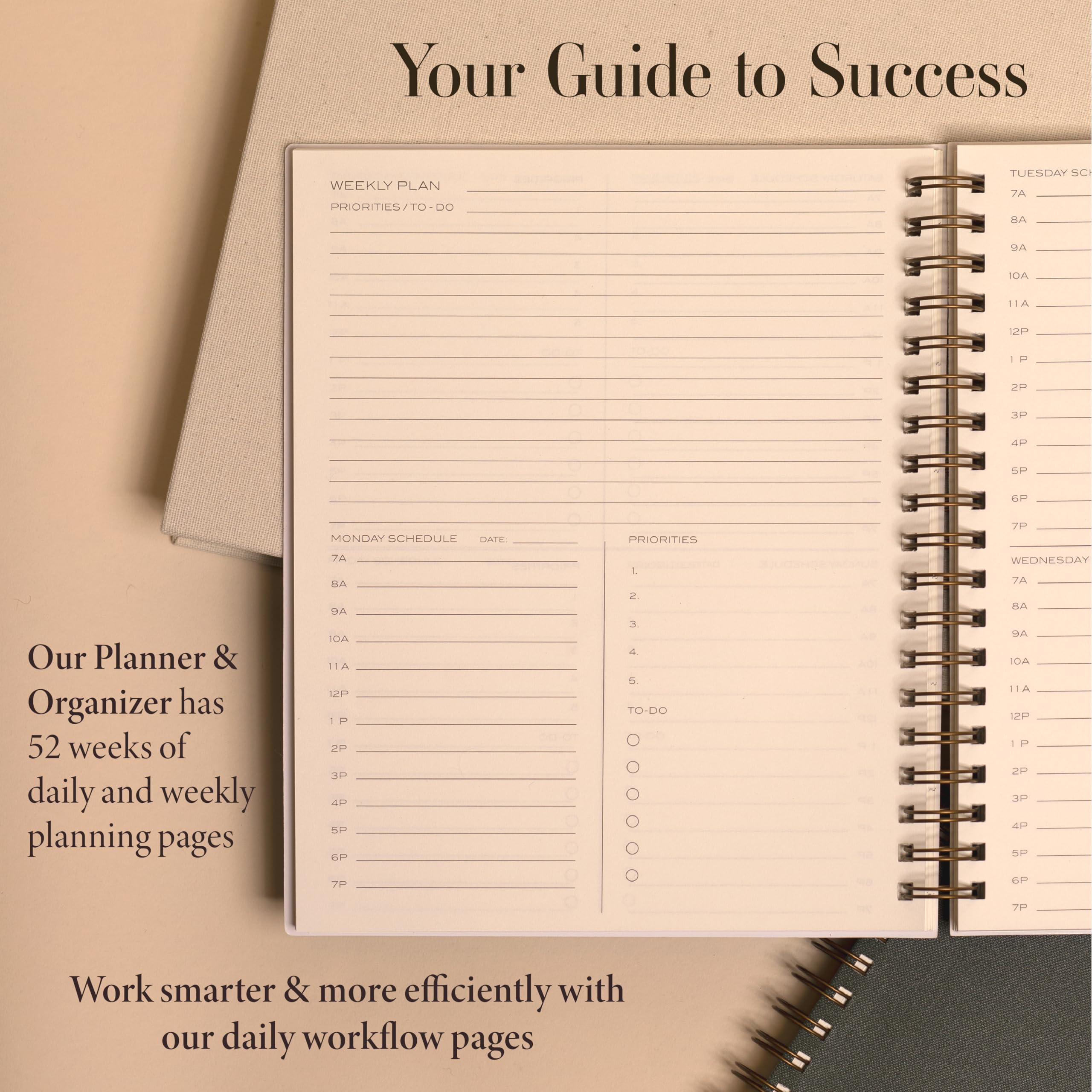 2025 Daily Weekly Monthly Planner - 8.5