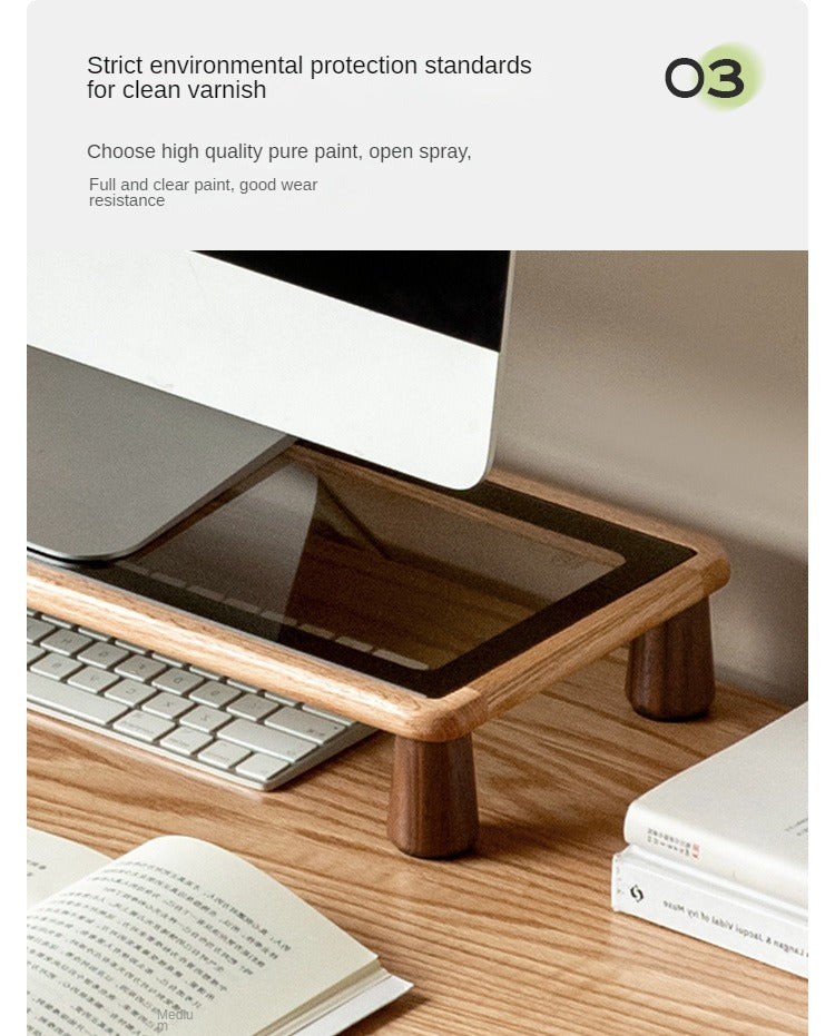 Premium Oak Solid Wood Office Table Bracket - Heavy Duty Desk Support for Home Office, Study Room & Workspace