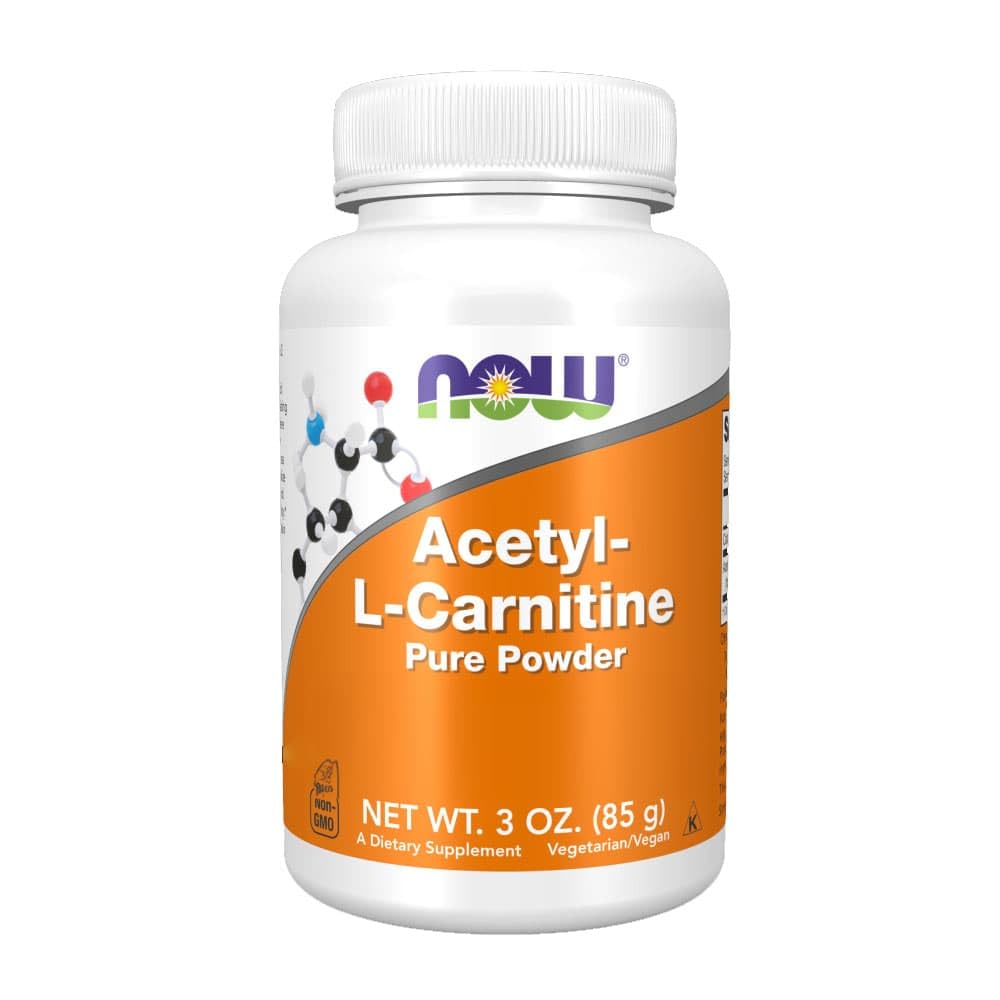 NOW Acetyl-L Carnitine Pure Powder - 3 oz (85 Grams) | Supports Energy, Focus & Brain Function | Ideal for Keto Diet, Workout Recovery & Cognitive Support