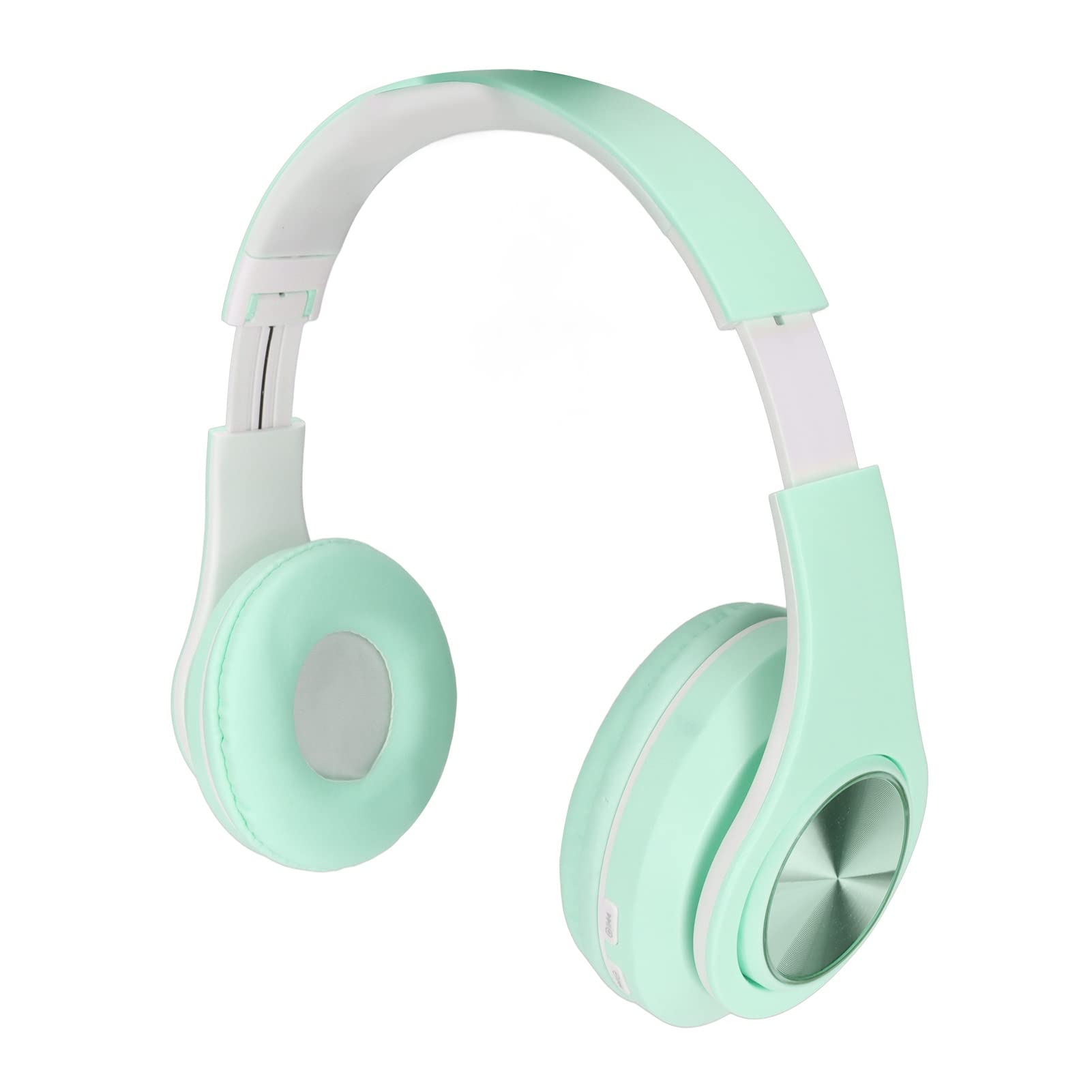 SOONALL Wireless Bluetooth Headphones with Noise Cancelling, Bluetooth 5.0, Foldable Over-Ear Design & Colorful LED Lights - Compatible with Phone, Laptop, Gaming, Travel & Work (Green)
