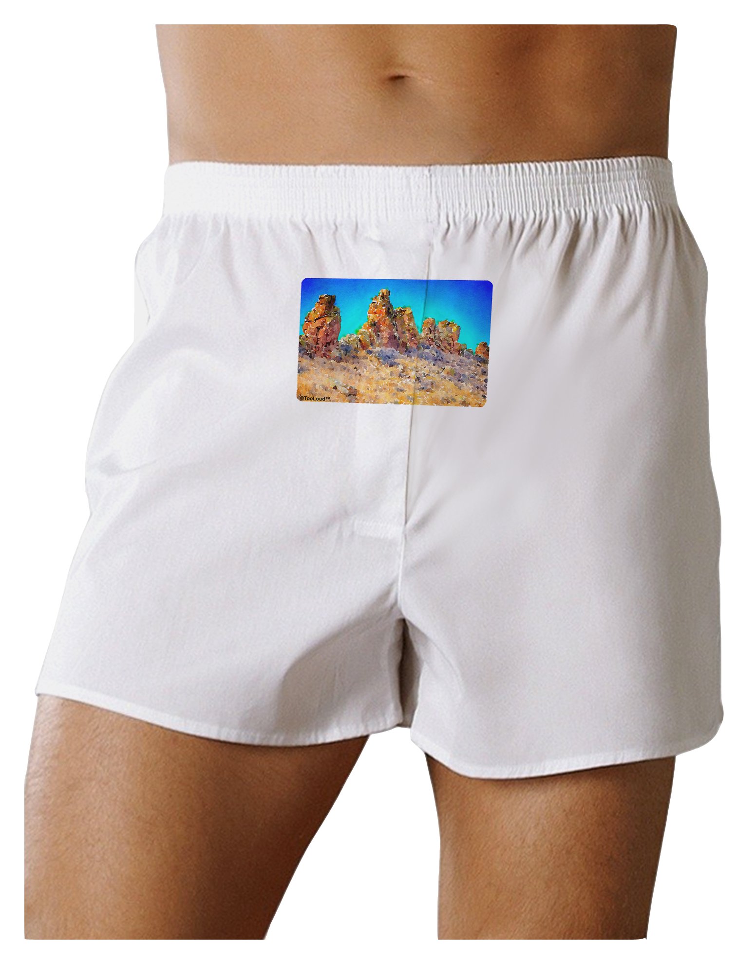 Colorado Watercolor Print Boxer Shorts - TooLoud Crags Design | Comfortable & Breathable for Outdoor Adventures & Casual Wear