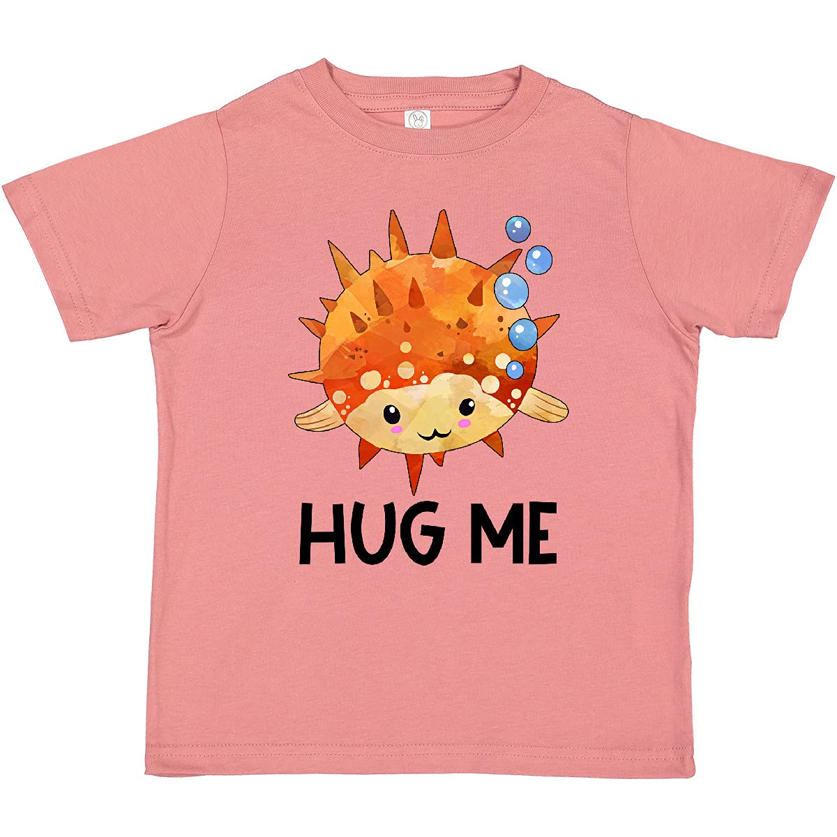 Inktastic Hug Me Cute Pufferfish with Bubbles Toddler T-Shirt - Soft Cotton Kids Tee for Boys & Girls - Perfect for Playdates, Beach Trips & Family Photos