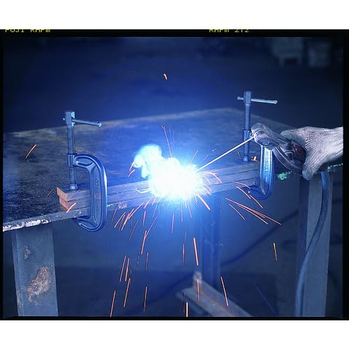 TRUSCO TBC-75 Heavy Duty C-Clamp - 3 Inch Capacity, Forged Steel Construction, Woodworking & Metalworking Tool for DIY Projects and Professional Workshops