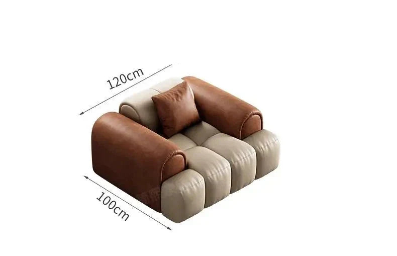 Luxury Chesterfield Style Lazy Sofa Chair - Premium Relaxing Recliner for Living Room, Bedroom & Home Theater - Comfortable Lounge Chair with Ottoman