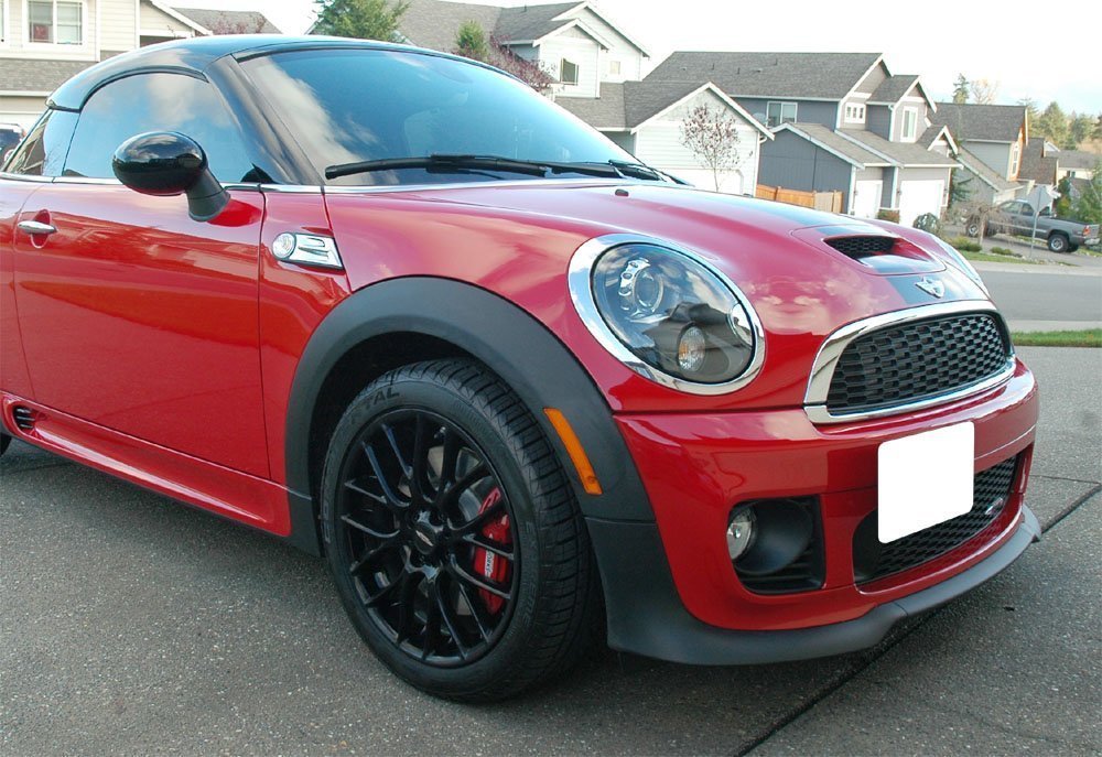 Front Bumper Tow Hook License Plate Mount Bracket Holder for MINI Cooper 2002-2014 | Universal Fit | Easy Installation | Perfect for Parking Sensors & Car Shows