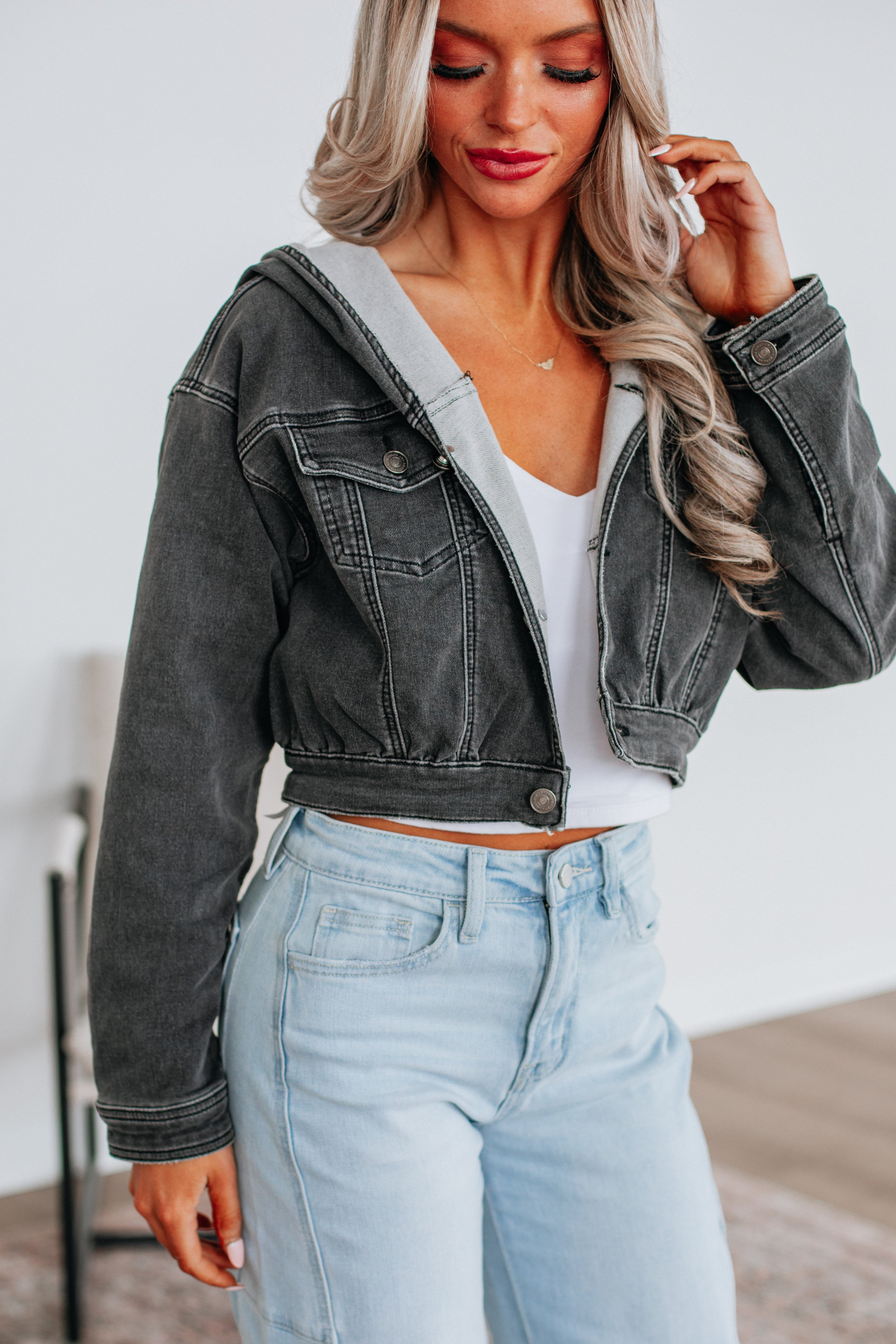 Effie KanCan Women's Denim Jacket - Stylish & Comfortable for Casual Outings, Date Nights & Fall Layering
