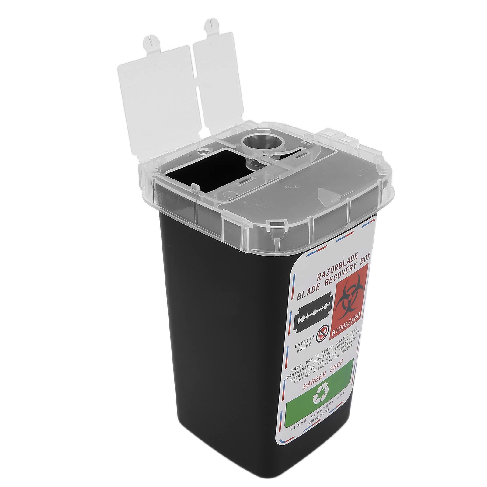Blade Disposal Container - Safe Razor Blade Disposal Box for Barbershops & Salons | Black Shaving Blade Collector | Perfect for Home & Professional Use