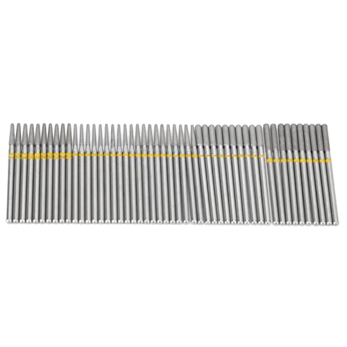 50pcs Nail Drill Bits Set for Gel Polish Removal & Carving - Salon & Home Use