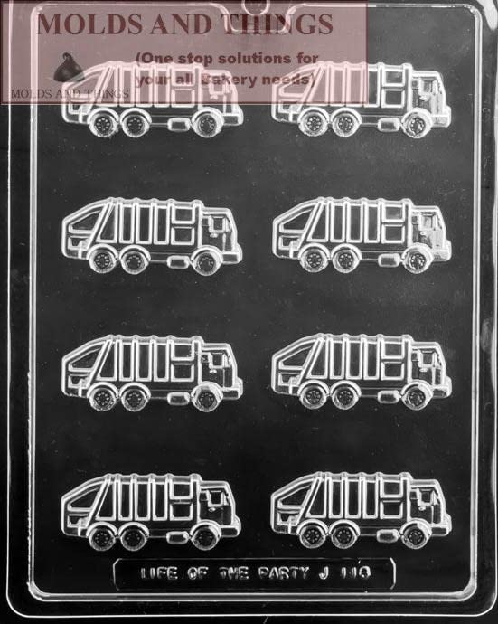 DUMP TRUCK Chocolate Candy Mold - Professional Garbage Truck Candy Making Kit with Instructions | Perfect for Birthday Parties, Baby Showers & DIY Dessert Decorations