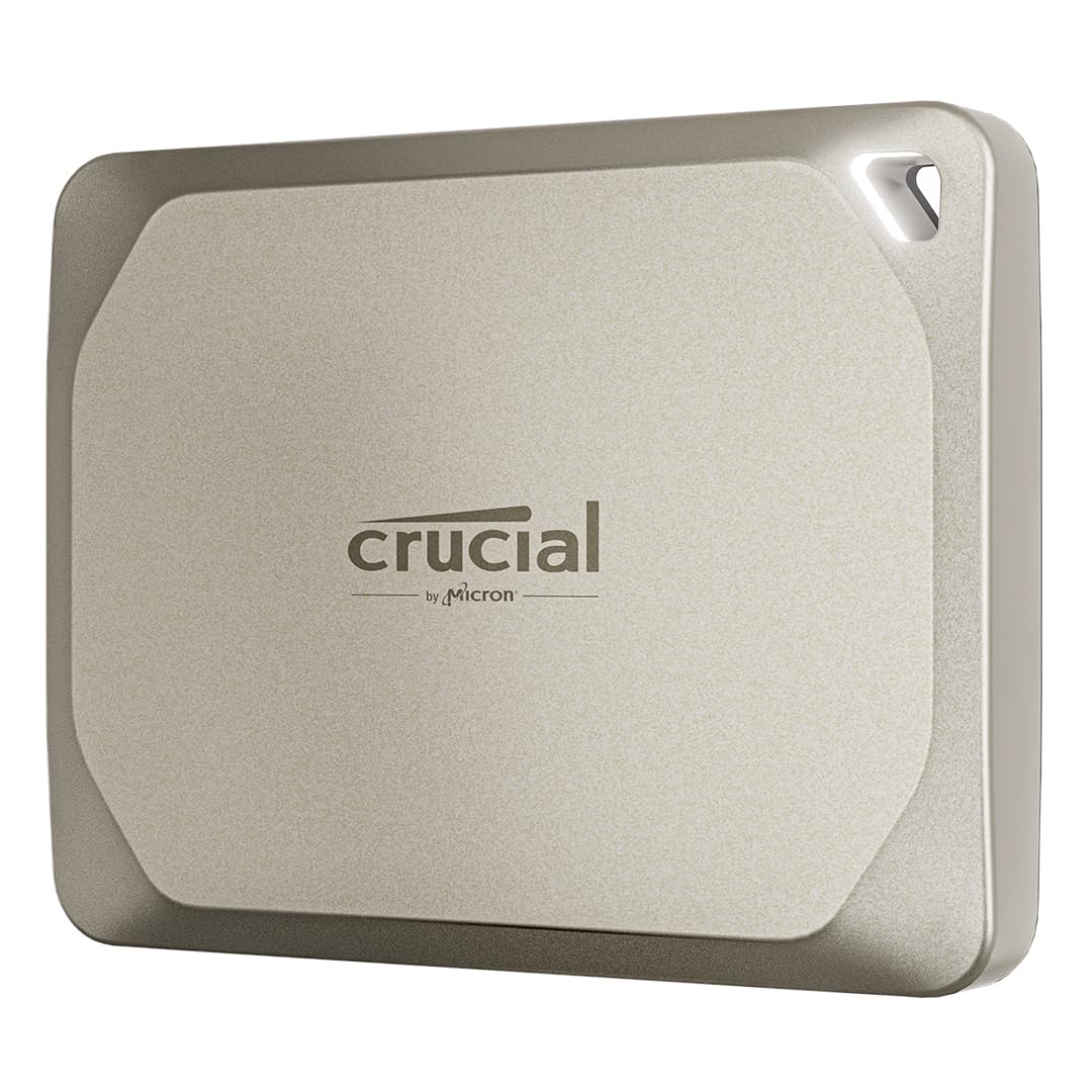 Crucial X9 Pro 2TB Portable SSD for Mac - Ultra-Fast 1050MB/s USB 3.2 External Solid State Drive - Compatible with MacBook, iMac & Mac Pro - Perfect for Photo Editing, Video Storage & Backup - Includes Mylio Photos+ Offer