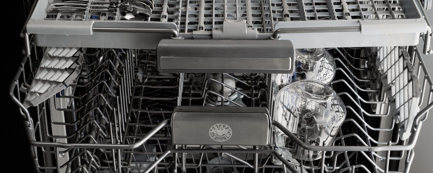 Bertazzoni DW24T3IPT 24 Inch Built-In Dishwasher - Panel Ready, 16 Place Settings, Ultra Quiet 39 dB, 8 Wash Cycles - Perfect for Open Kitchen Designs and Modern Homes