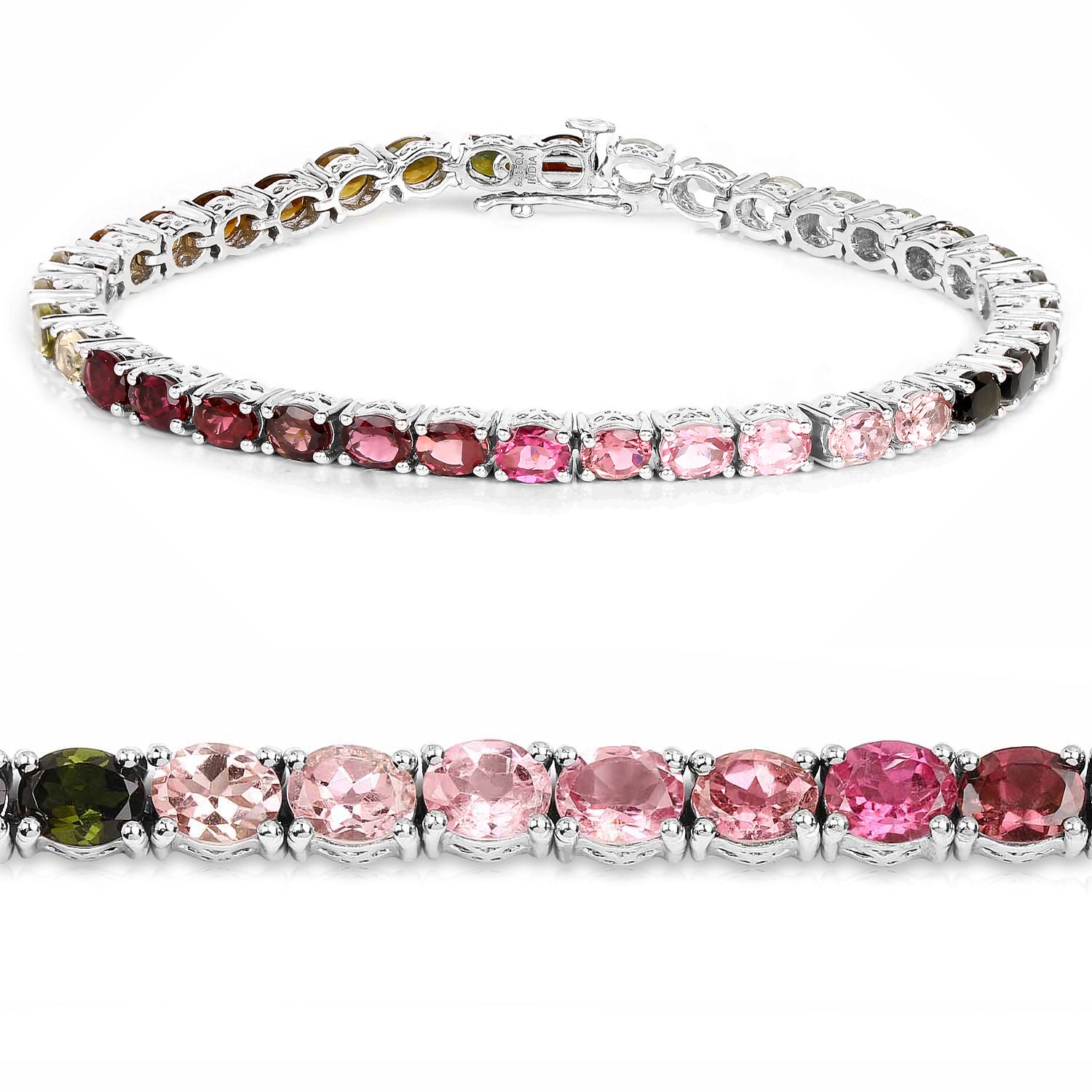 Genuine Tourmaline Tennis Bracelet for Women - Elegant Gemstone Jewelry Gift for Birthday, Anniversary & Special Occasions