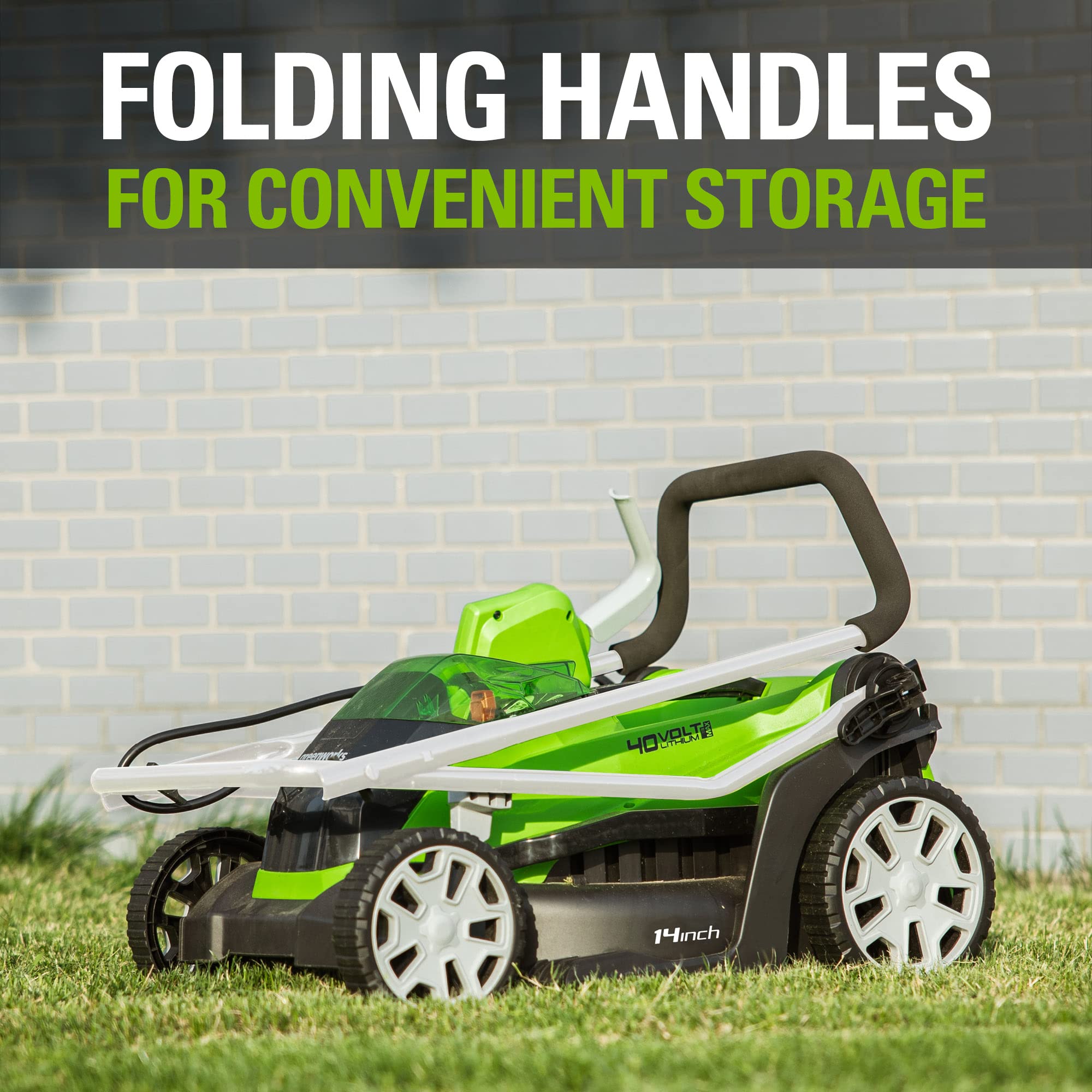 Greenworks 40V 14-Inch Cordless Push Lawn Mower with 4.0Ah Battery & Charger - Compatible with 75+ Tools - Perfect for Small to Medium Yards, Eco-Friendly Lawn Care & Quiet Operation