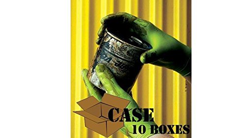 Premium N-DEX Free Accelerator-Free Nitrile Gloves - Medium Case Size (HI Vis Green) - Ideal for Medical, Laboratory & Industrial Safety Use