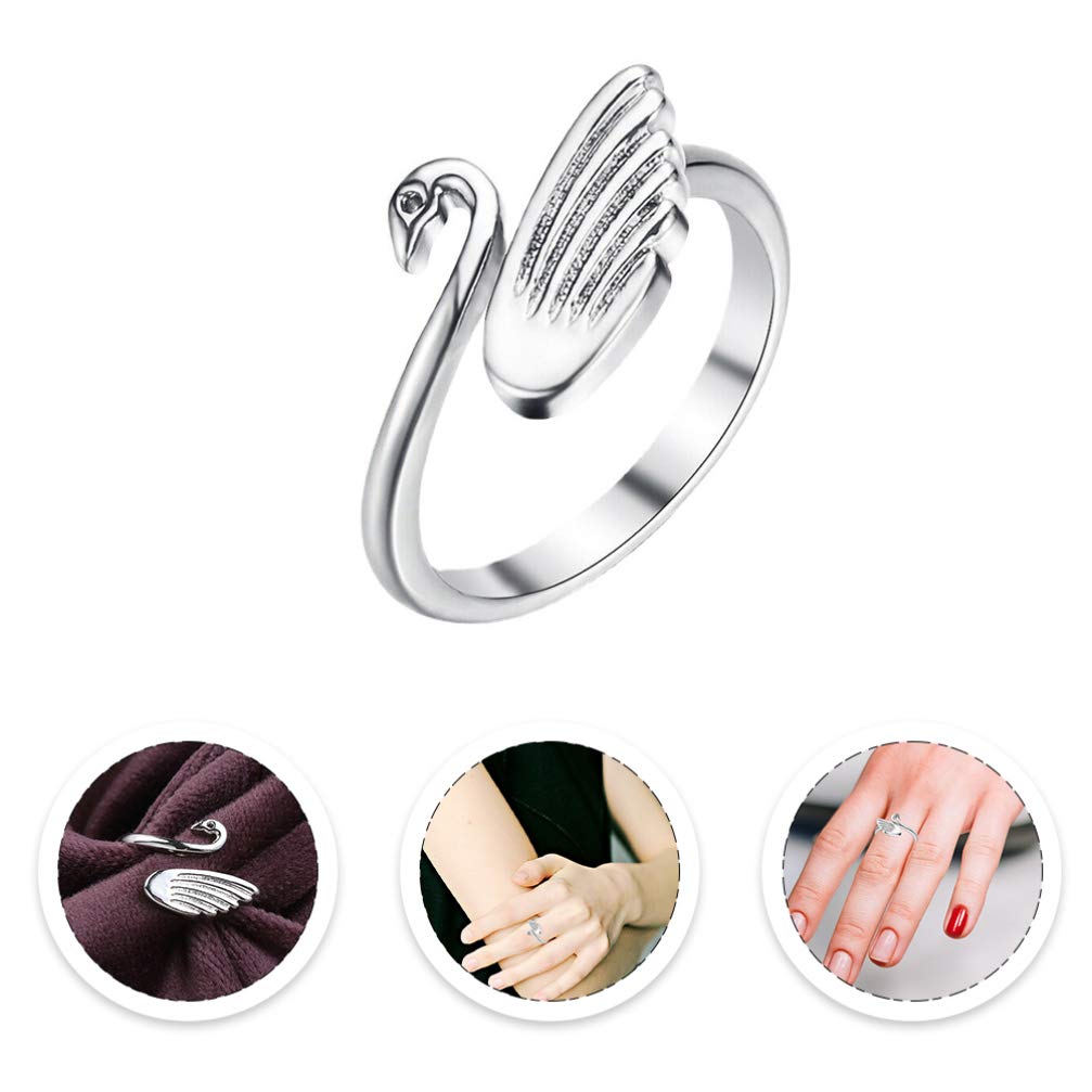 EXCEART Adjustable Knitting Crochet Ring - 2pcs Yarn Guide Finger Holder for DIY Knitting & Crochet Crafts | Perfect for Beginners, Handmade Scarves, Hats, and Sweaters