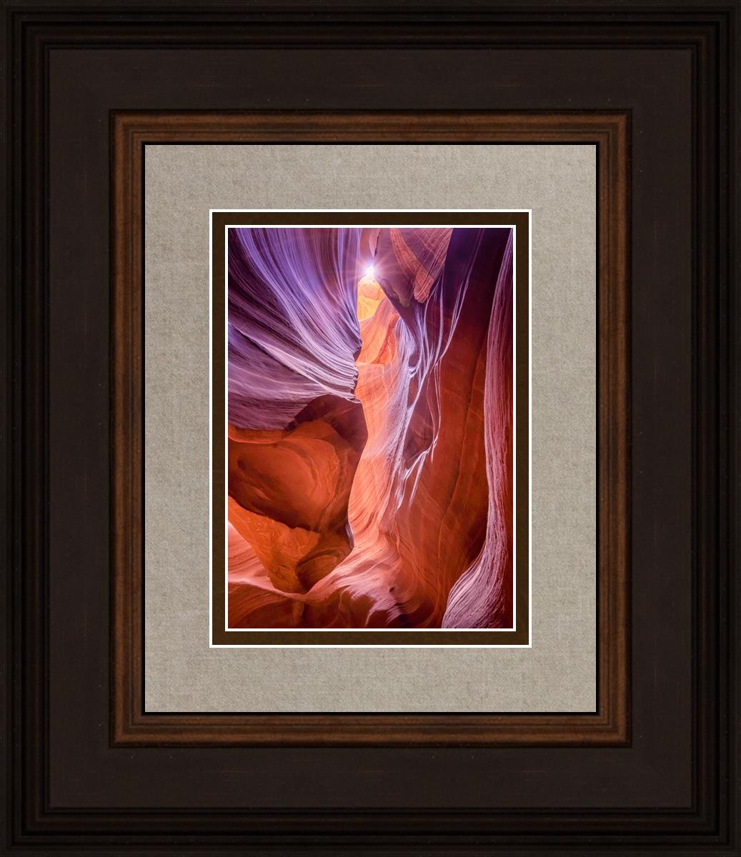 Antelope Canyon Sunburst Wall Art - Stunning Desert Landscape Photography Print for Home & Office Decor | Perfect for Living Room, Bedroom, or Gift