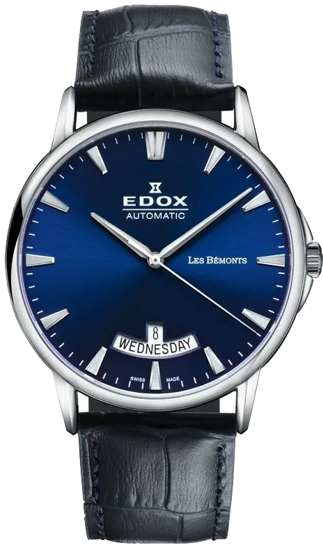 Edox Les Bemonts Day Date 83015 3 BUIN Men's Luxury Watch - Swiss Automatic Movement, Stainless Steel Case, Water Resistant - Perfect for Business, Formal Events & Daily Wear
