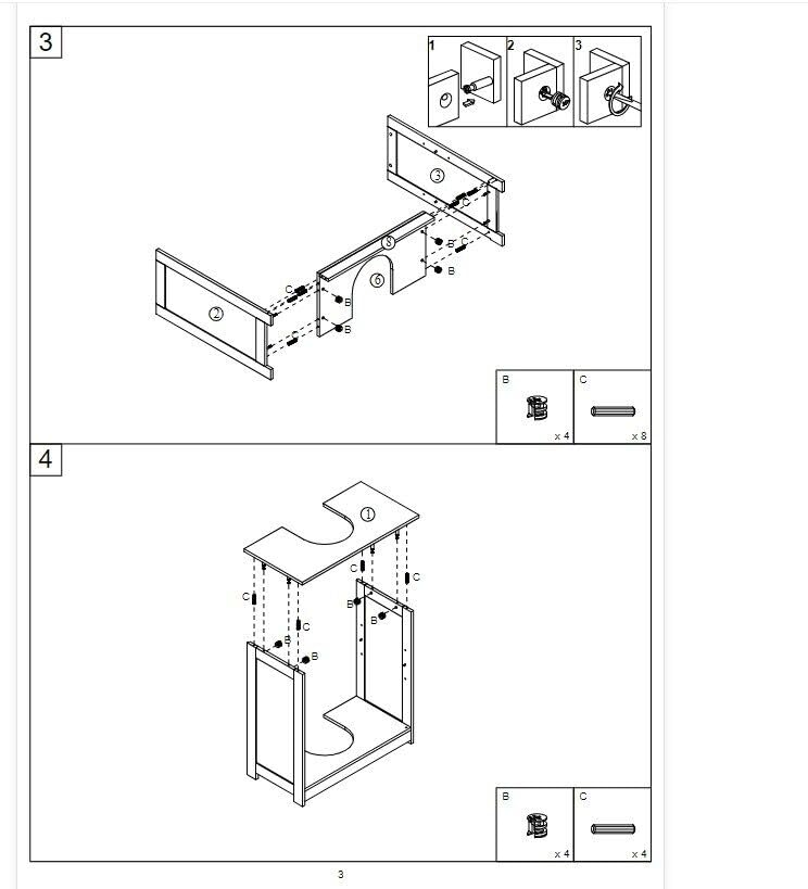 Under Sink Vanity Cabinet - Double Door Bathroom Storage Organizer with Shelf for Basin & Toiletries - Perfect for Small Bathroom Organization & Space Saving