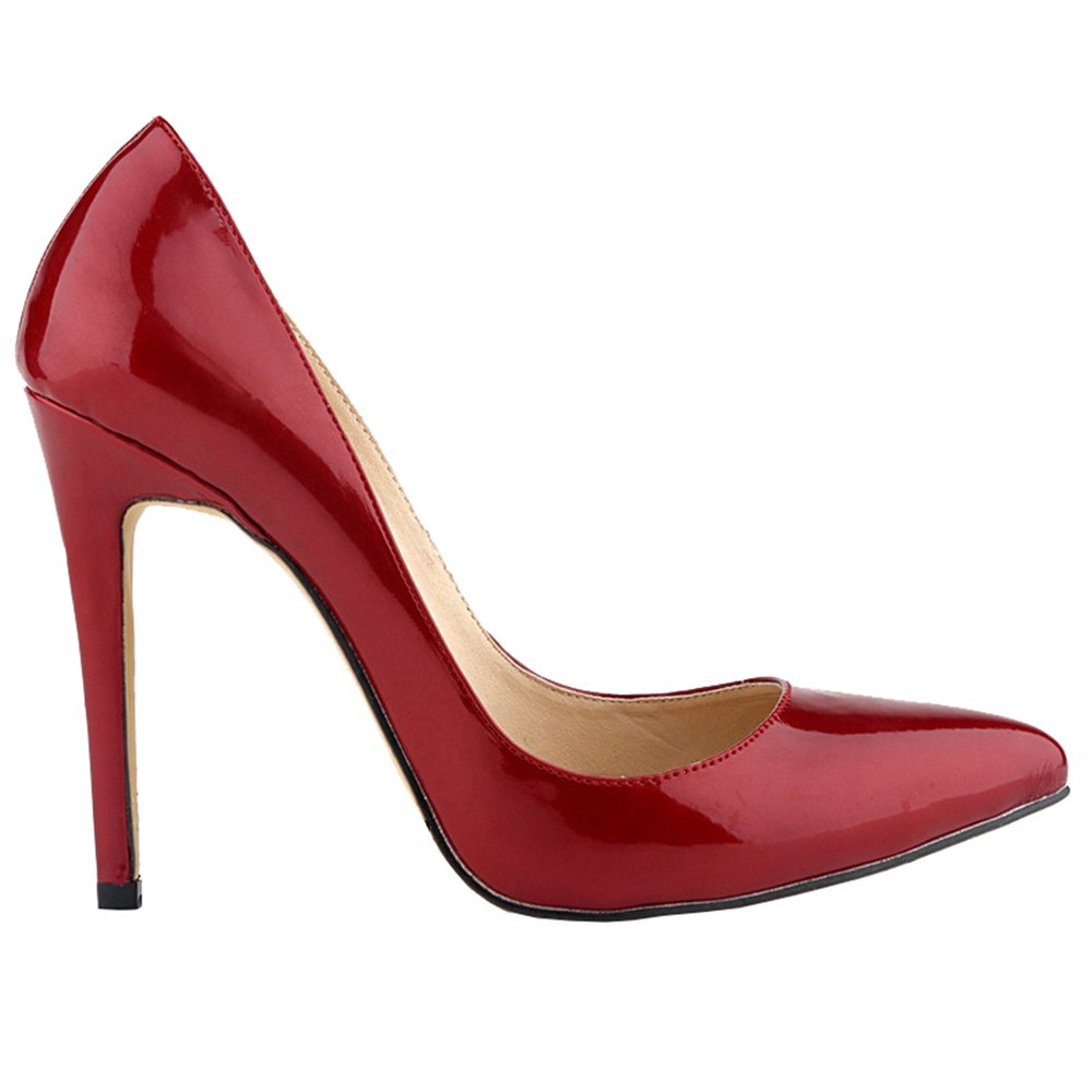 Wotefusi Women's Sexy Candy Stilettos - 4 Inch High Heel Pumps for Prom, Party & Evening Wear - Comfortable Dress Shoes for Women (Black/Red/Pink) | Perfect for Date Night, Club Outfits & Special Occasions