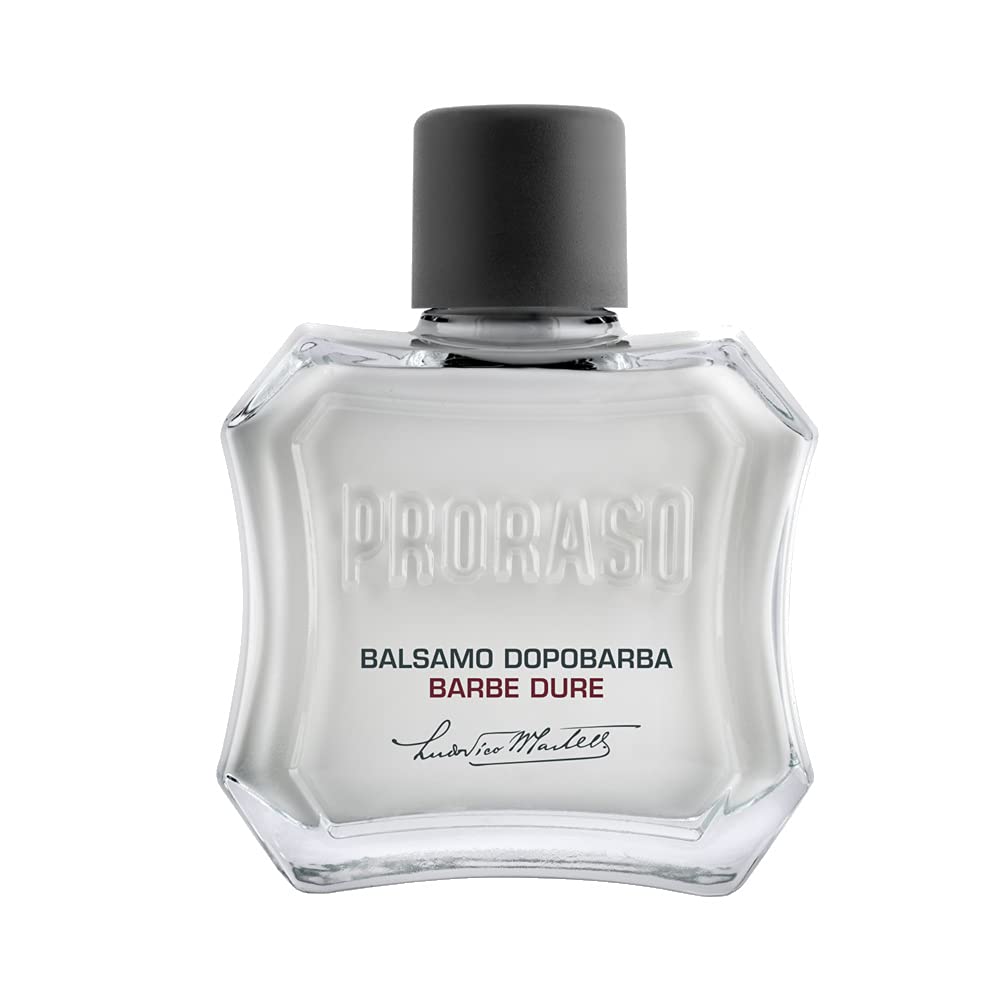 Proraso Men's After Shave Balm - Nourishing Beard Care with Sandalwood & Shea Butter - 3.4 fl oz - Ideal for Post-Shave Hydration & Coarse Beard Maintenance - Perfect for Daily Grooming Routine & Sensitive Skin Care