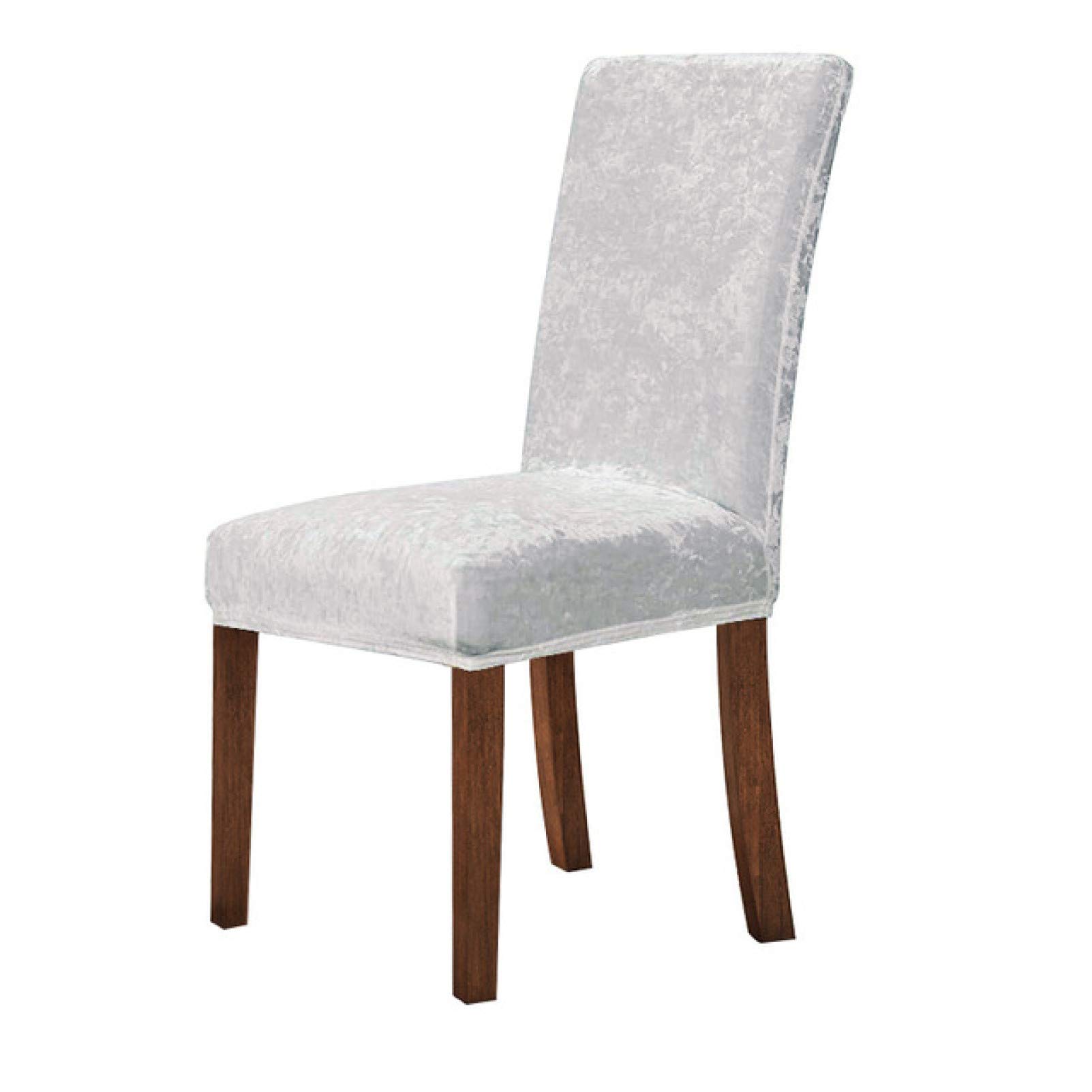 YURASIKU 1/2/4/6PC Shiny Velvet Chair Covers - Soft Stretchable Dining Room Chair Slipcovers for Living Room, Hotel, Banquet, Wedding & Party Decor - Perfect for Home, Restaurant and Special Events