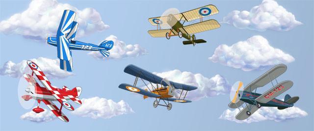 Stunning Plane & Cloud Murals Wall Decals - Perfect for Kids' Rooms, Nurseries & Home Decor
