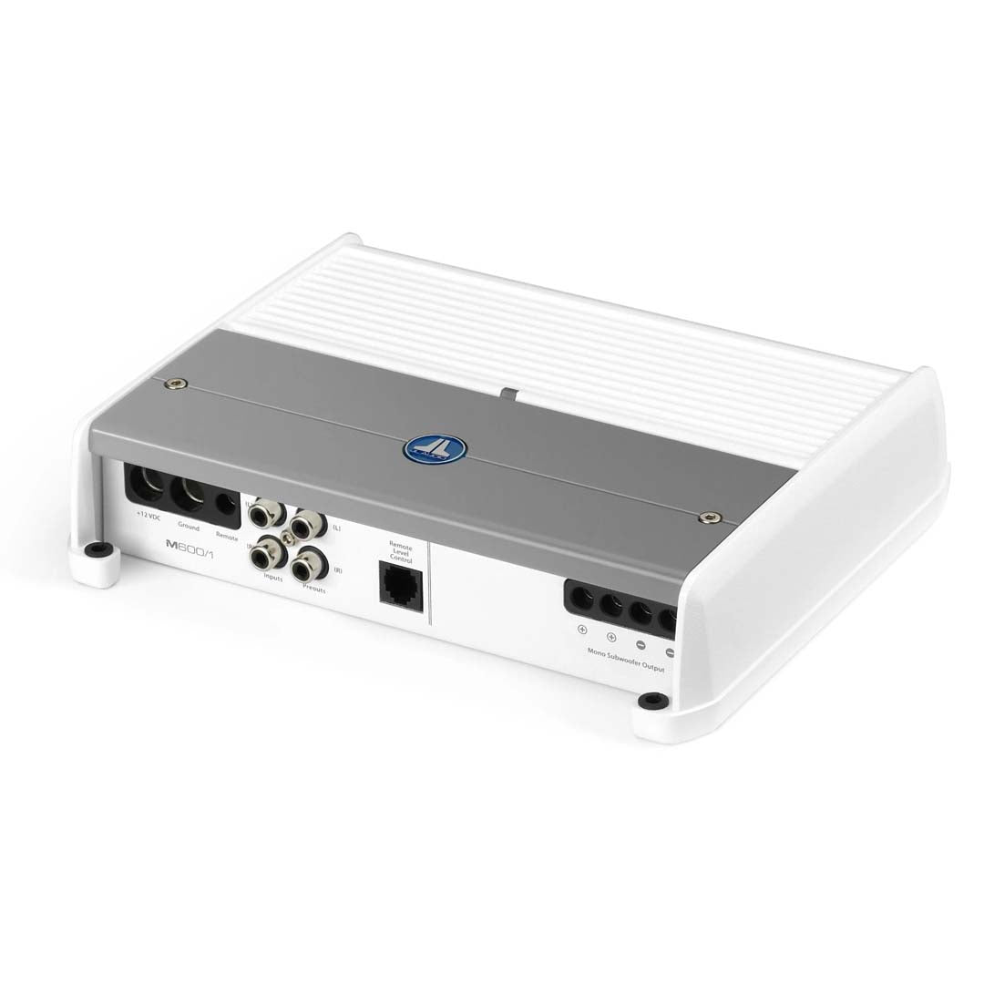 JL Audio M600/1 M Series Class D Marine 2 Channel Amplifier - High Power Boat Audio System for Marine & Car Stereo Upgrade