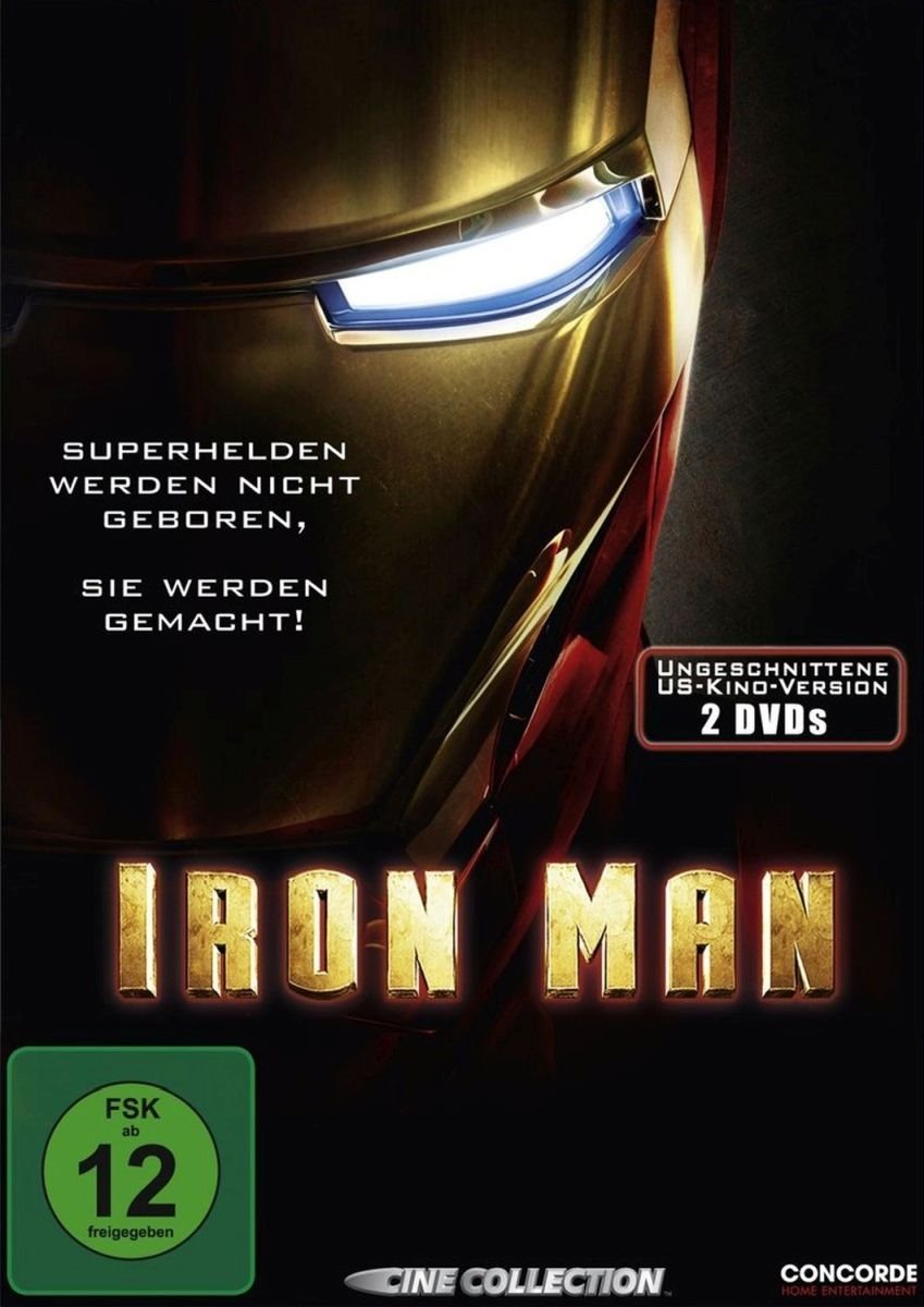 Iron Man (2007) DVD - Action Superhero Movie with Robert Downey Jr. - Perfect for Marvel Fans & Movie Night Entertainment