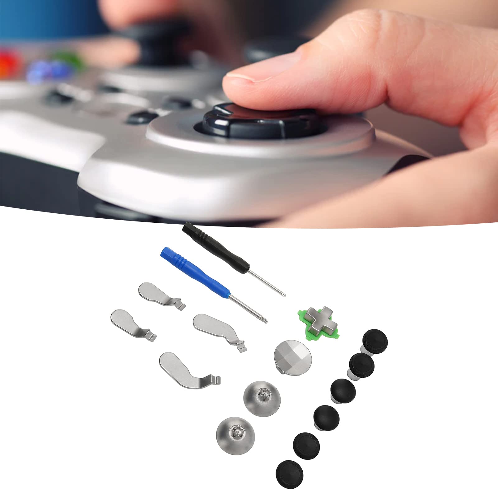 Metal Key Paddle Set for Gaming Controller - Reduce Fatigue for Long Sessions (Black)