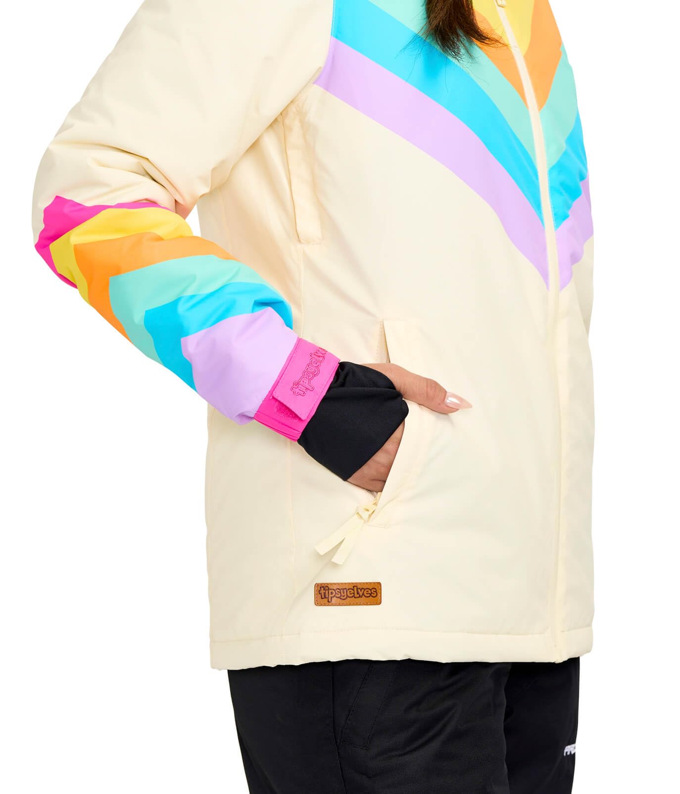 Women's Waterproof Ski Jackets - Bright Colorful Hooded Snow Jackets for Adults by Tipsy Elves | Perfect for Skiing, Snowboarding & Winter Outdoor Activities