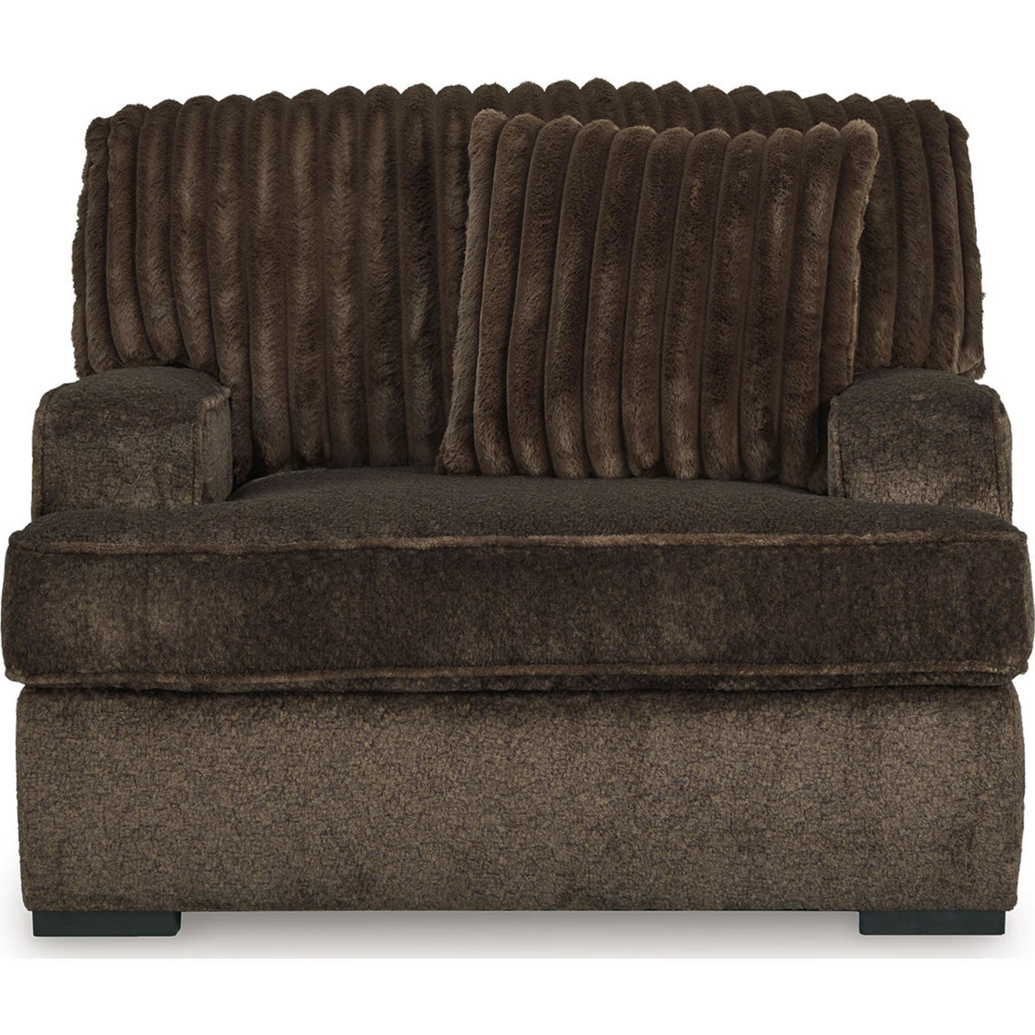 Aylesworth Oversized Chair in Chocolate Brown - Large Comfortable Lounge Chair for Living Room, Bedroom, or Office - Perfect for Relaxing, Reading, and Lounging