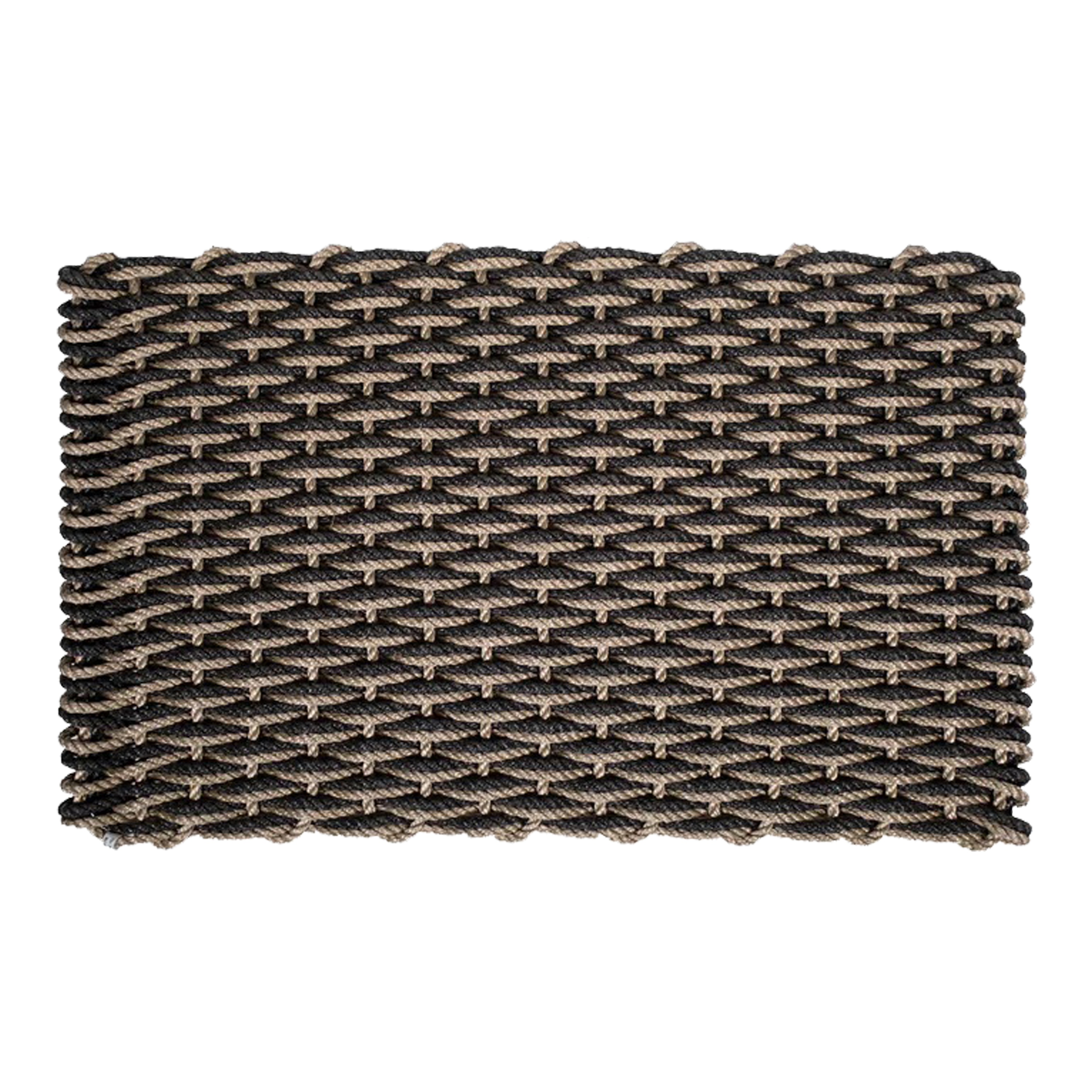Premium Rope Doormat - Charcoal & Sand Color - Non-Slip Entryway Rug for Outdoor/Indoor Use - Perfect for Front Door, Patio, Deck, and Porch