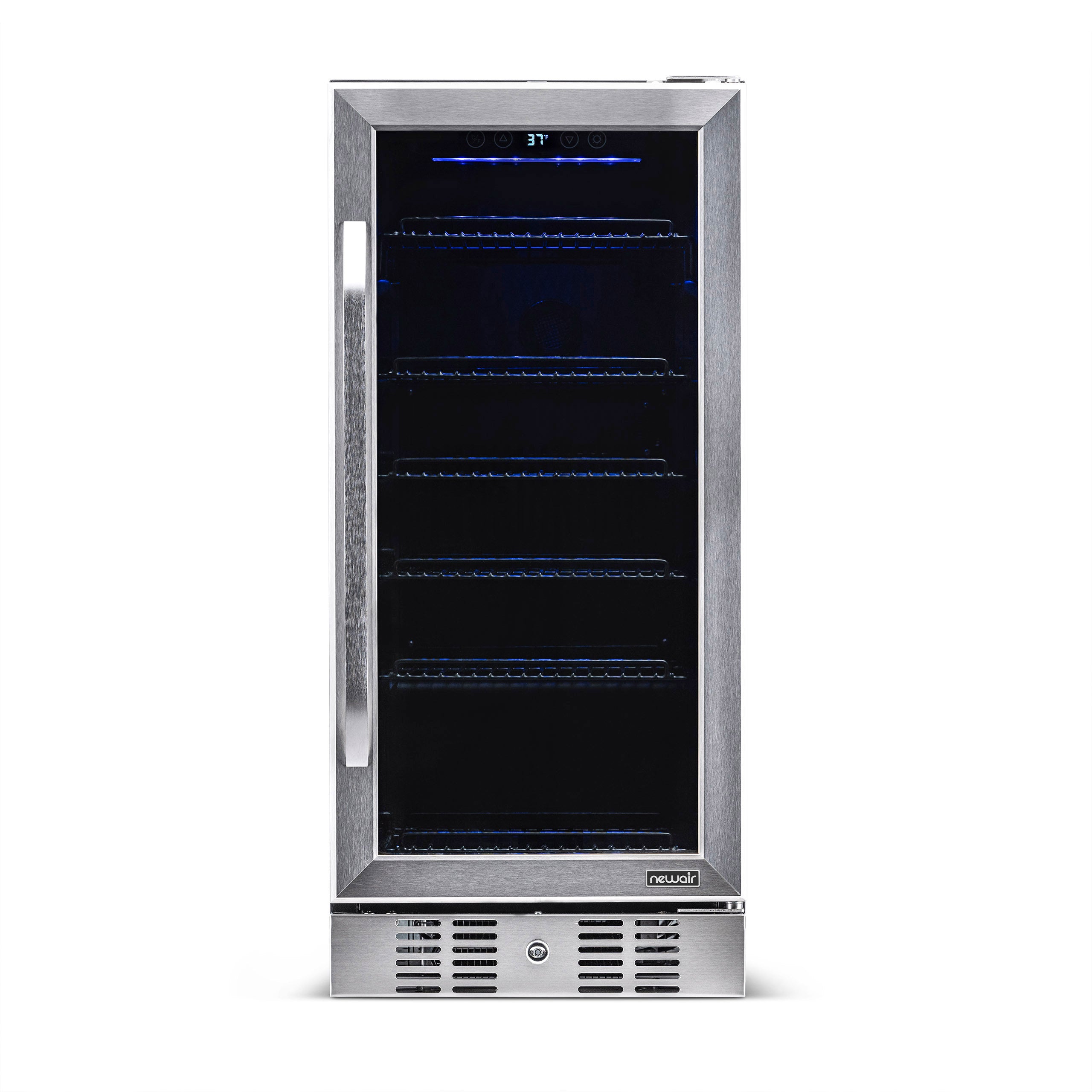 Newair® 96 Can Built-In Stainless Steel Beverage Refrigerator - Perfect for Home Bars, Office, and Entertaining Spaces