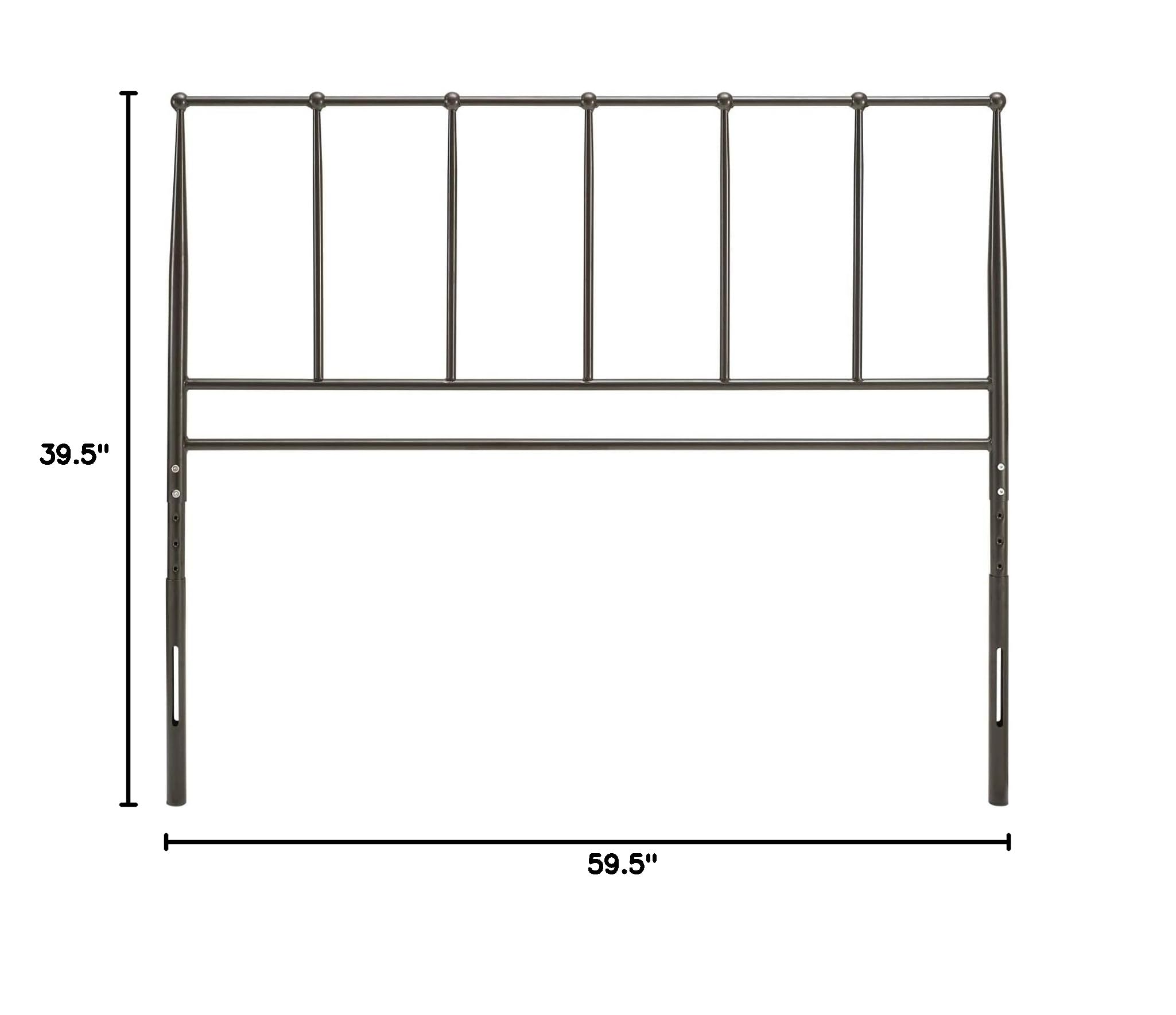 Modway Kiana Queen Size Headboard - Brown Stainless Steel Metal Frame for Bedroom, Modern & Durable Bed Headboard for Home Decor