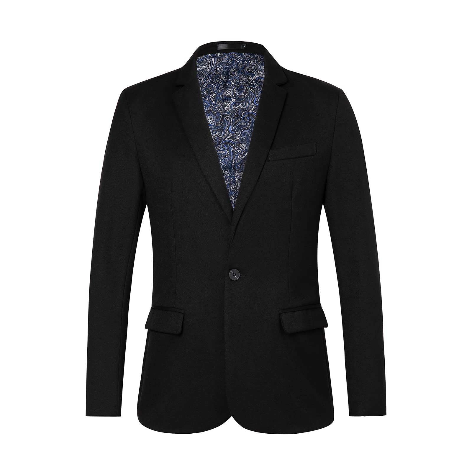 AIFARLD Men's Slim Fit Tweed Blazer - Single Button Solid Color Business Casual Suit Jacket | Perfect for Office Wear, Weddings & Formal Events