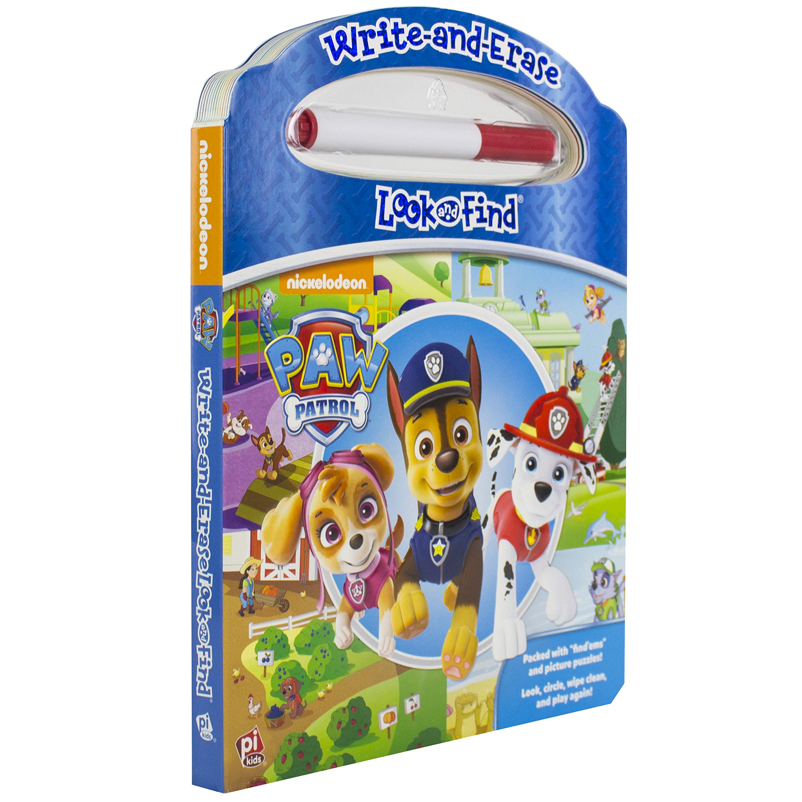 Paw Patrol Write and Erase Look and Find Wipe Clean Board Book - Interactive Learning Activity for Kids - Perfect for Preschool Education & Travel Entertainment