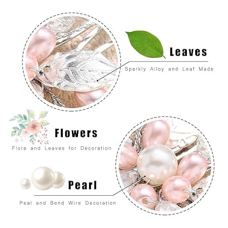 Pearl Bridal Hair Comb - Silver Rhinestone Leaf Hairpiece for Weddings & Special Events