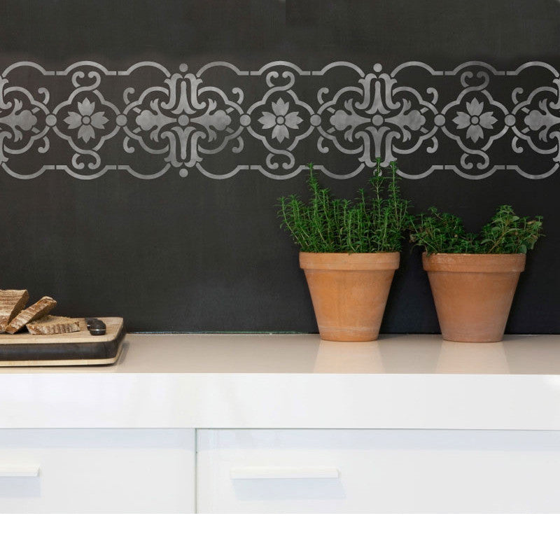 Granada Border Stencil for Walls - DIY Home Decor Painting Template - Perfect for Nursery, Bedroom, and Living Room Accent Walls